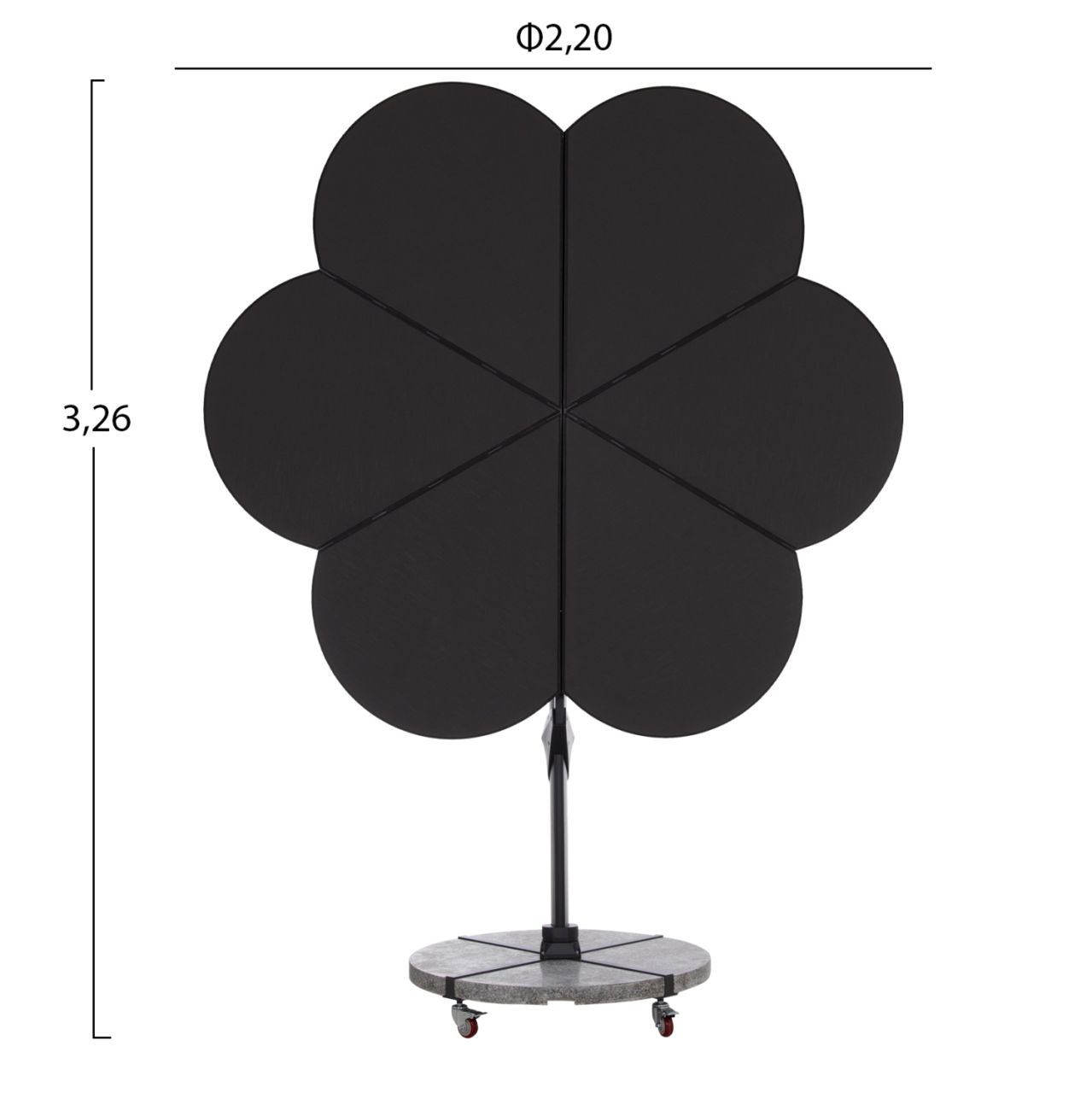 UMBRELLA WITH GROUND BASE SERIES CANNOPY (flower) HM21286.01 ALUMINUM and GRANITE--PENCIL GREY COLOR 2.38x2.2m [2]