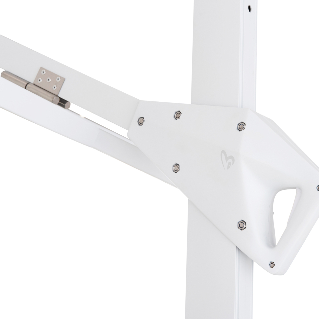 UMBRELLA WITH GROUND BASE SERIES CANNOPY (flower) HM21286.02 ALUMINUM and GRANITE--WHITE COLOR 2.38x2.2m [7]