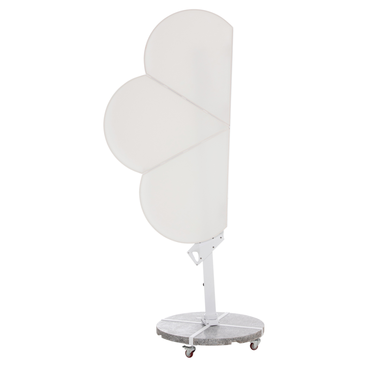 UMBRELLA WITH GROUND BASE SERIES CANNOPY (flower) HM21286.02 ALUMINUM and GRANITE--WHITE COLOR 2.38x2.2m [4]