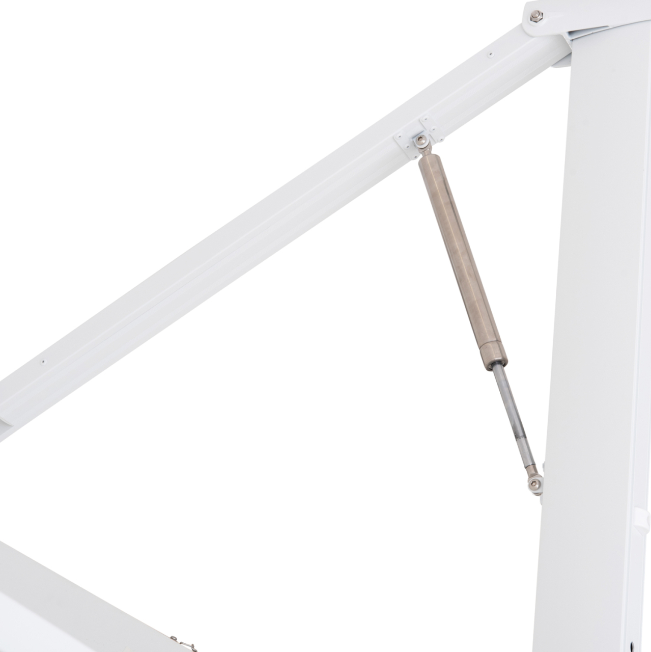 UMBRELLA WITH GROUND BASE SERIES CANNOPY (flower) HM21286.02 ALUMINUM and GRANITE--WHITE COLOR 2.38x2.2m [10]