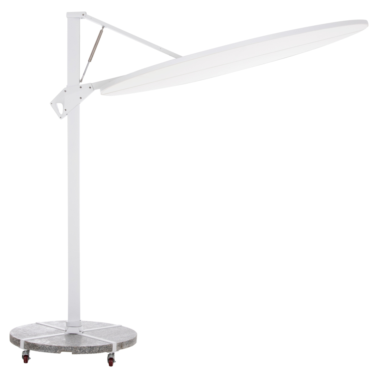 UMBRELLA WITH GROUND BASE SERIES CANNOPY HM21285.02 ALUMINUM and GRANITE--WHITE COLOR Φ2.2m [5]