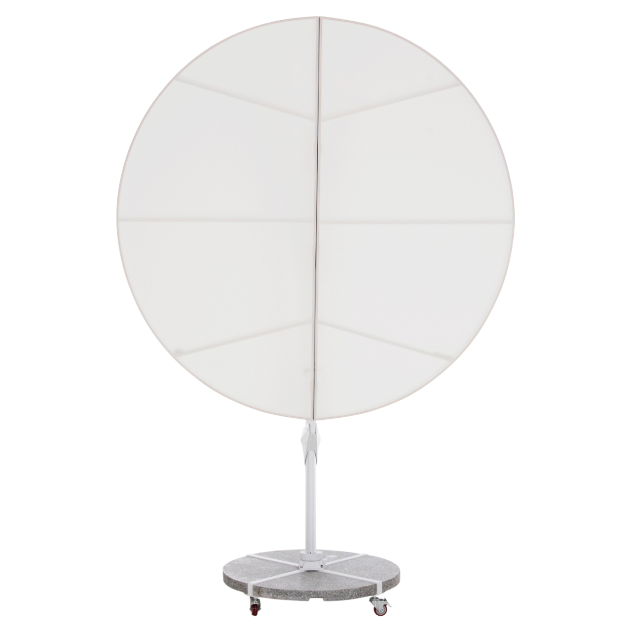 UMBRELLA WITH GROUND BASE SERIES CANNOPY HM21285.02 ALUMINUM and GRANITE--WHITE COLOR Φ2.2m [3]