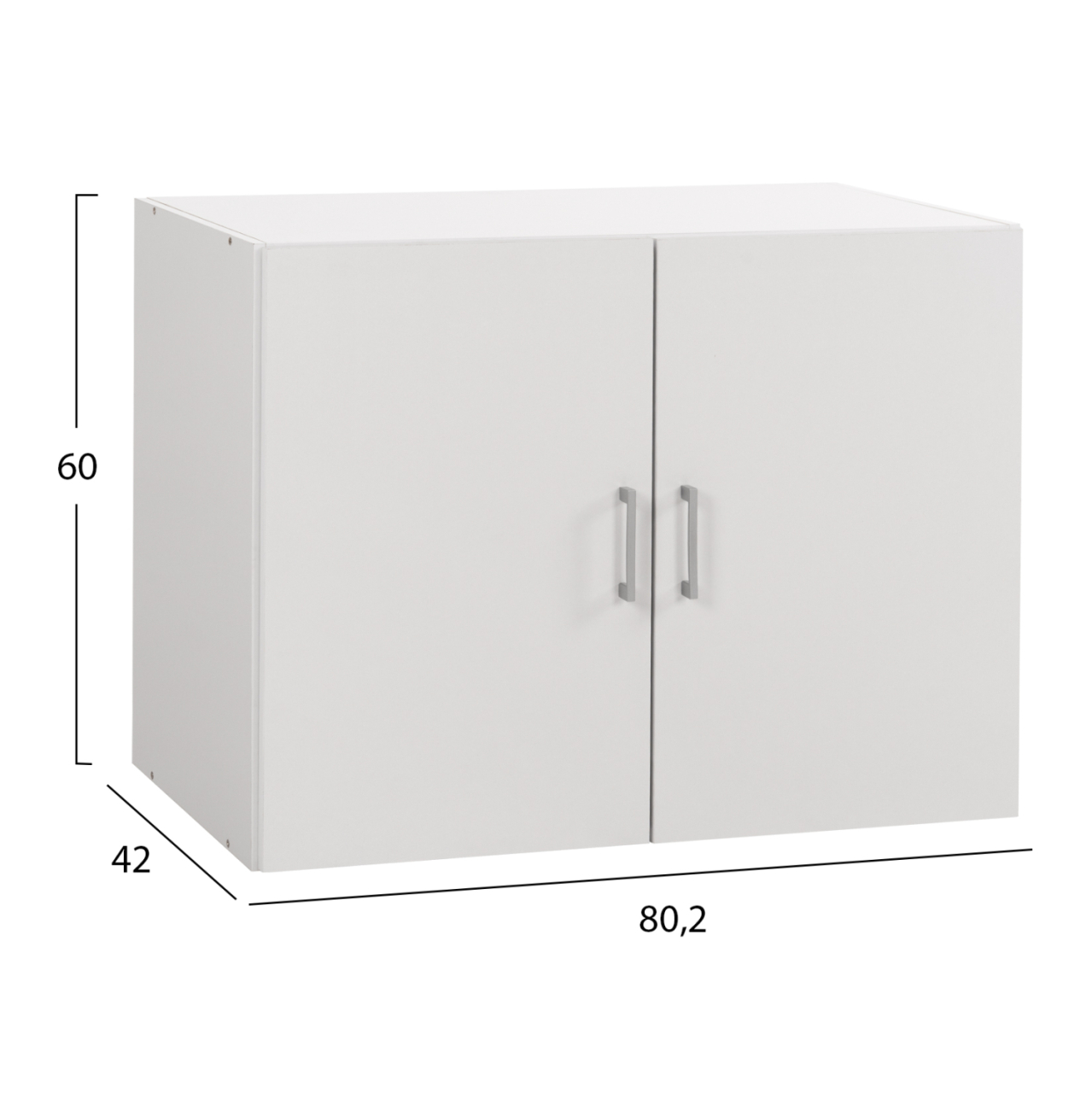 UPPER CABINET FOR 2-LEAF WARDROBE JASLYN HM350.05 MELAMINE IN WHITE 80,2x42x60Hcm. [2]