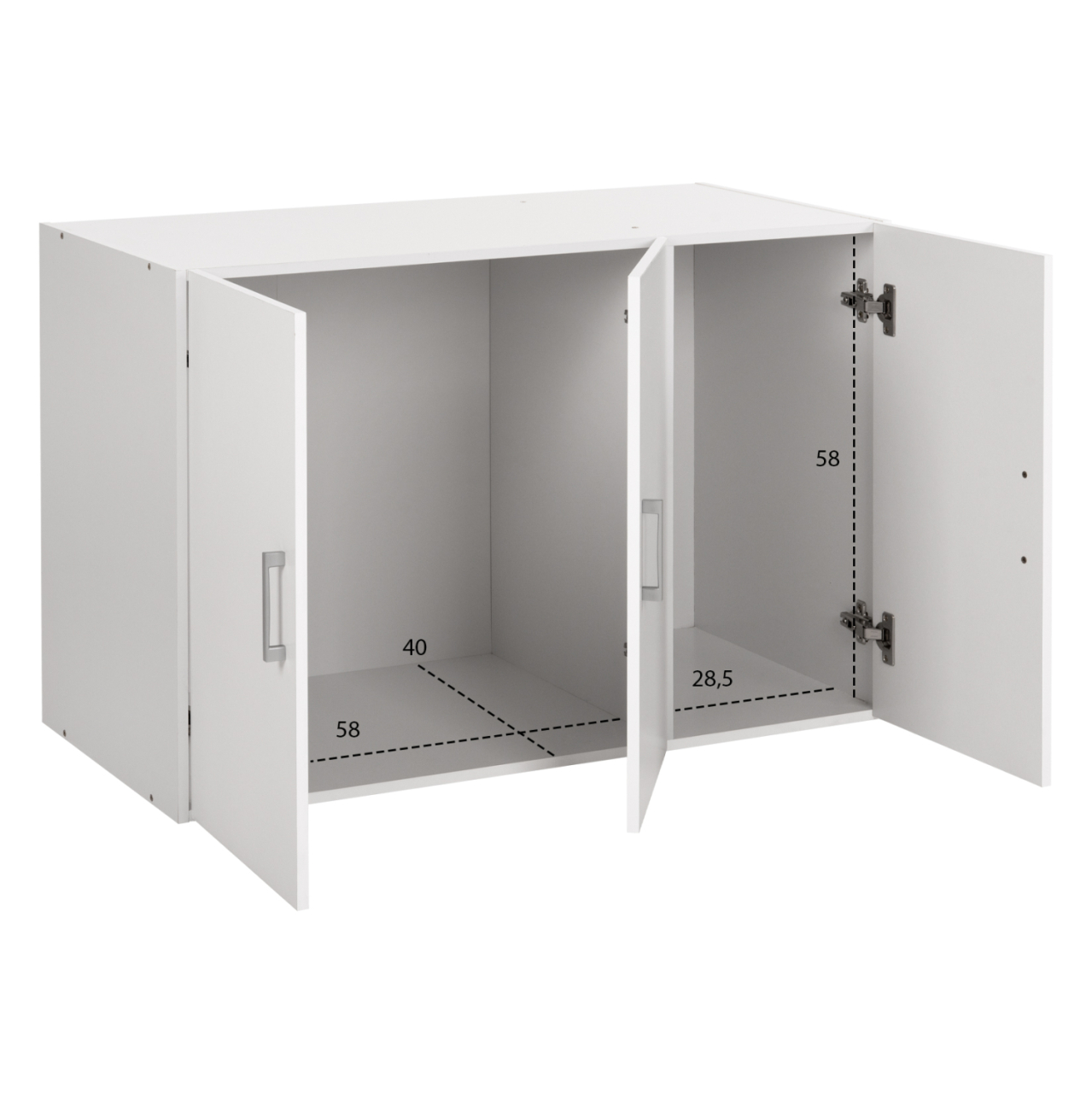 UPPER CABINET FOR 3-LEAF WARDROBE ALIVIA HM351.05 MELAMINE IN WHITE 90,2x42x60Hcm. [3]