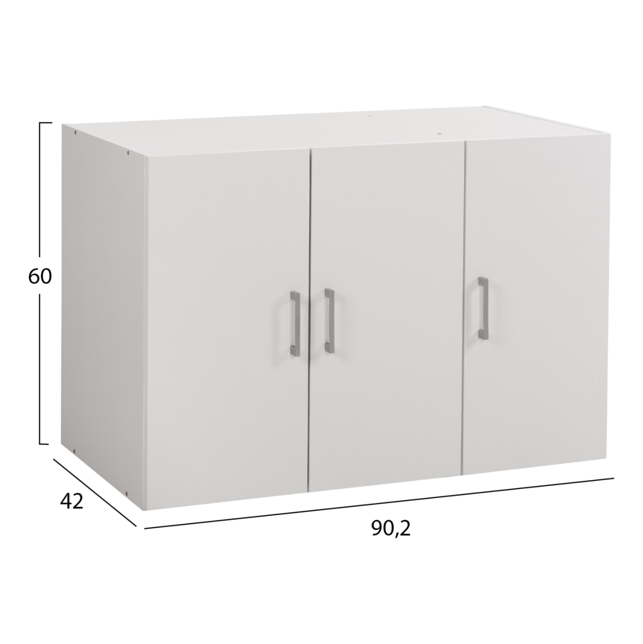 UPPER CABINET FOR 3-LEAF WARDROBE ALIVIA HM351.05 MELAMINE IN WHITE 90,2x42x60Hcm. [2]