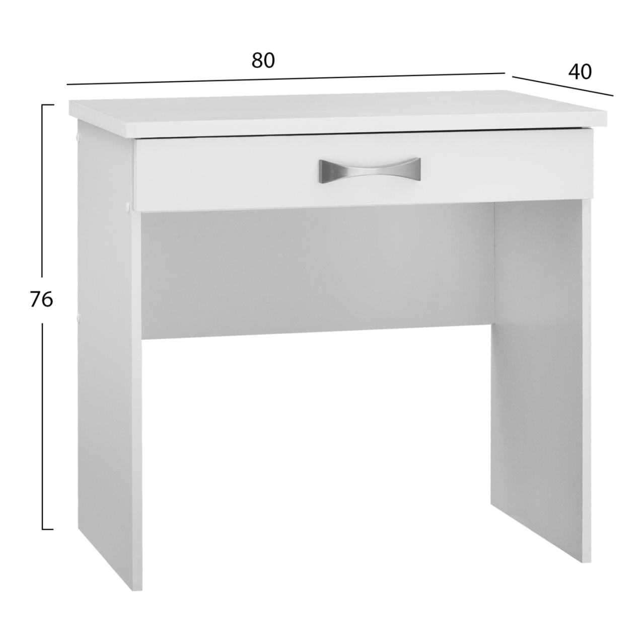 VANITY HM313.05 WITH ONE DRAWER IN WHITE 80X40X76 cm. [2]