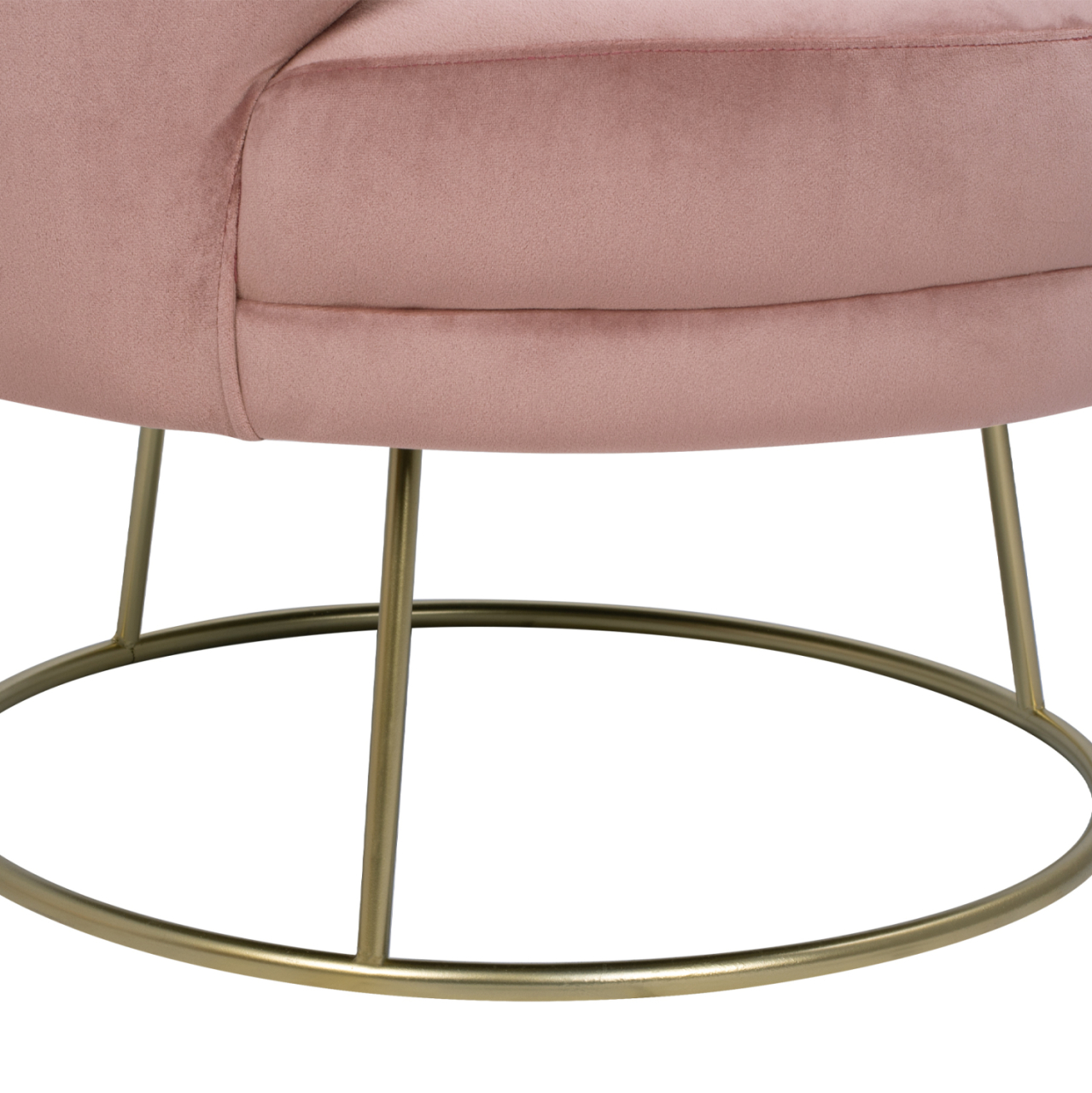 VELVET ARMCHAIR ARIEN HM8403.02 DUSTY PINK, GOLDEN BASE 80x75x82cm [10]