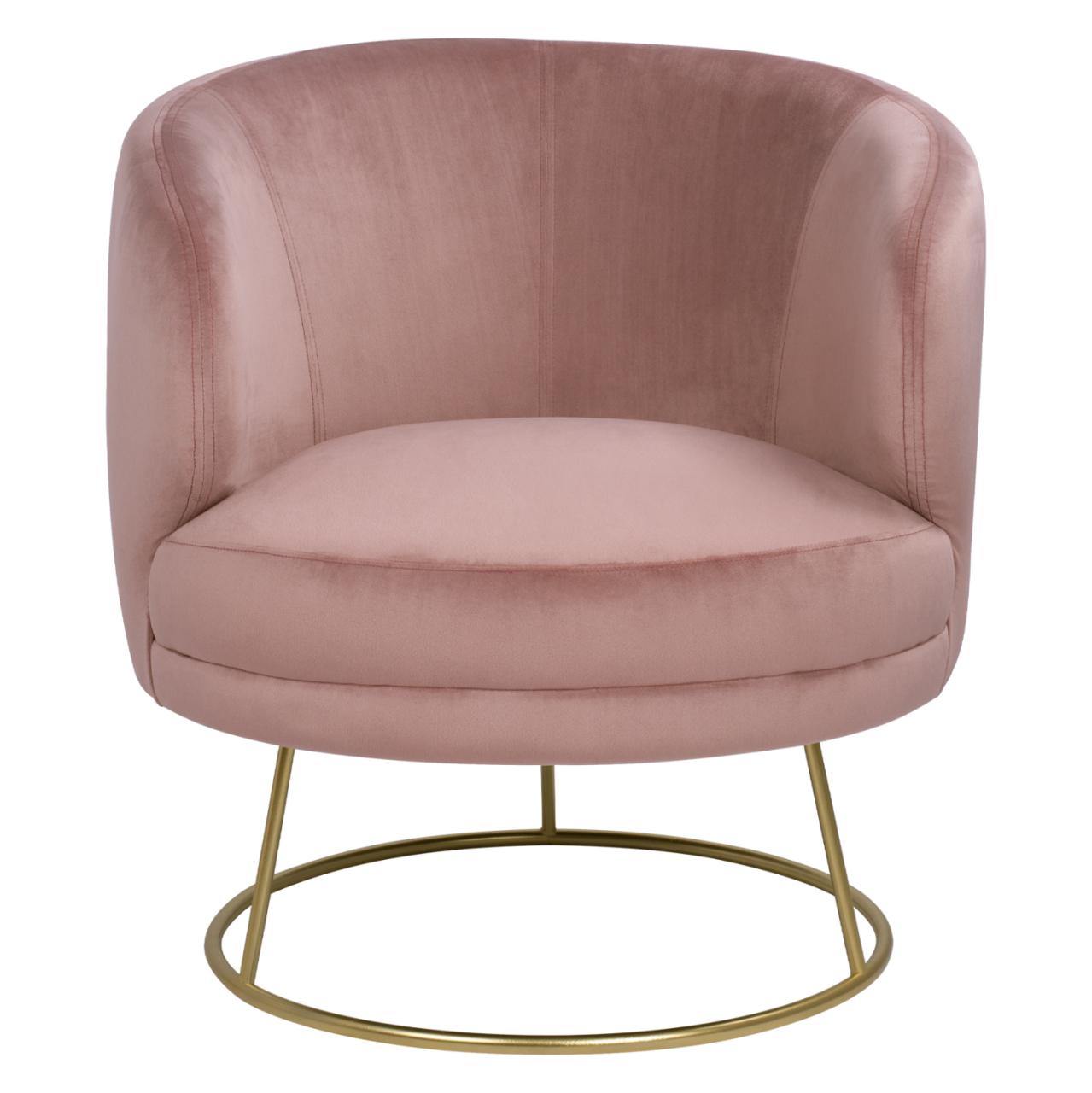 VELVET ARMCHAIR ARIEN HM8403.02 DUSTY PINK, GOLDEN BASE 80x75x82cm [3]
