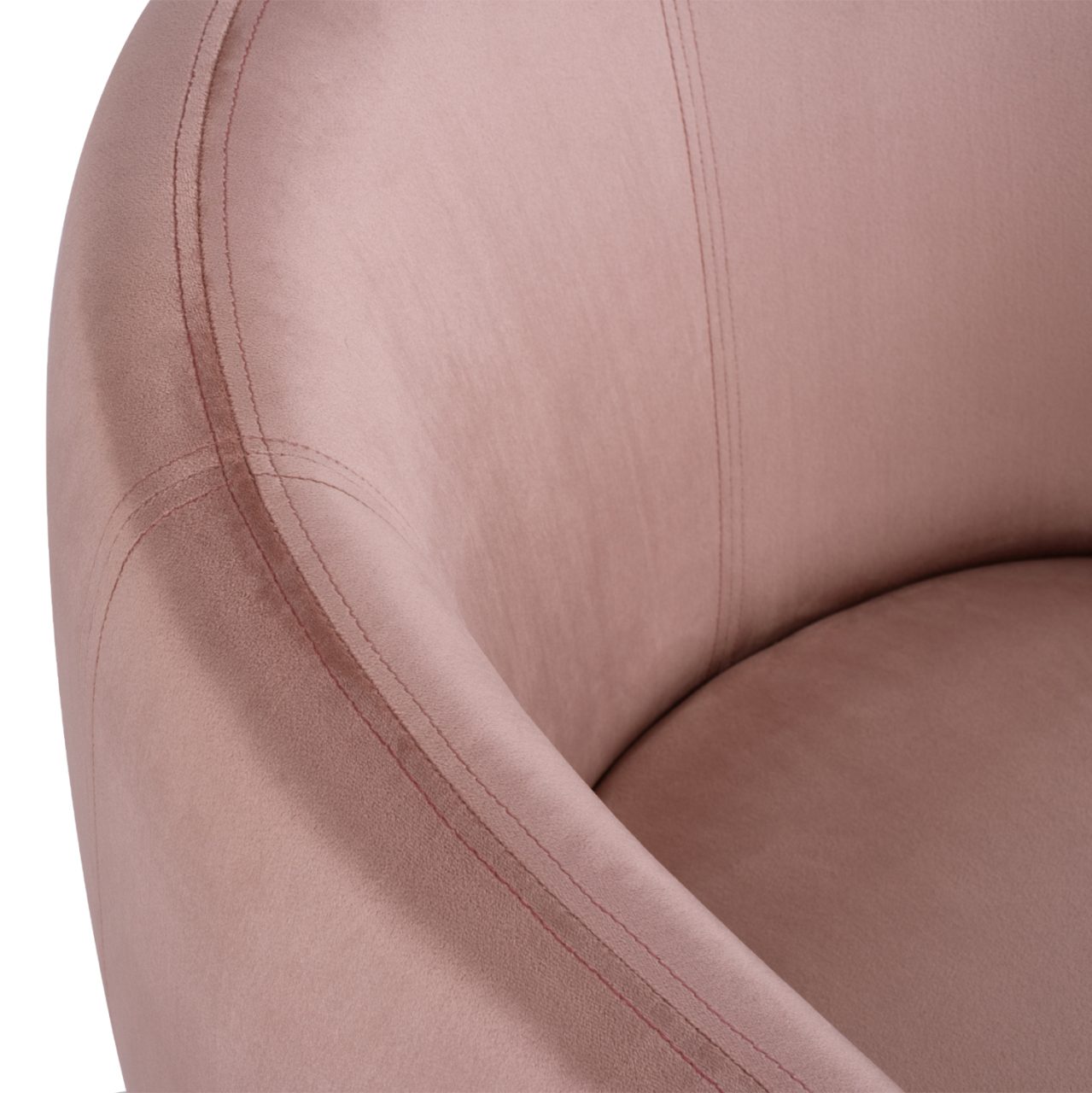 VELVET ARMCHAIR ARIEN HM8403.02 DUSTY PINK, GOLDEN BASE 80x75x82cm [9]