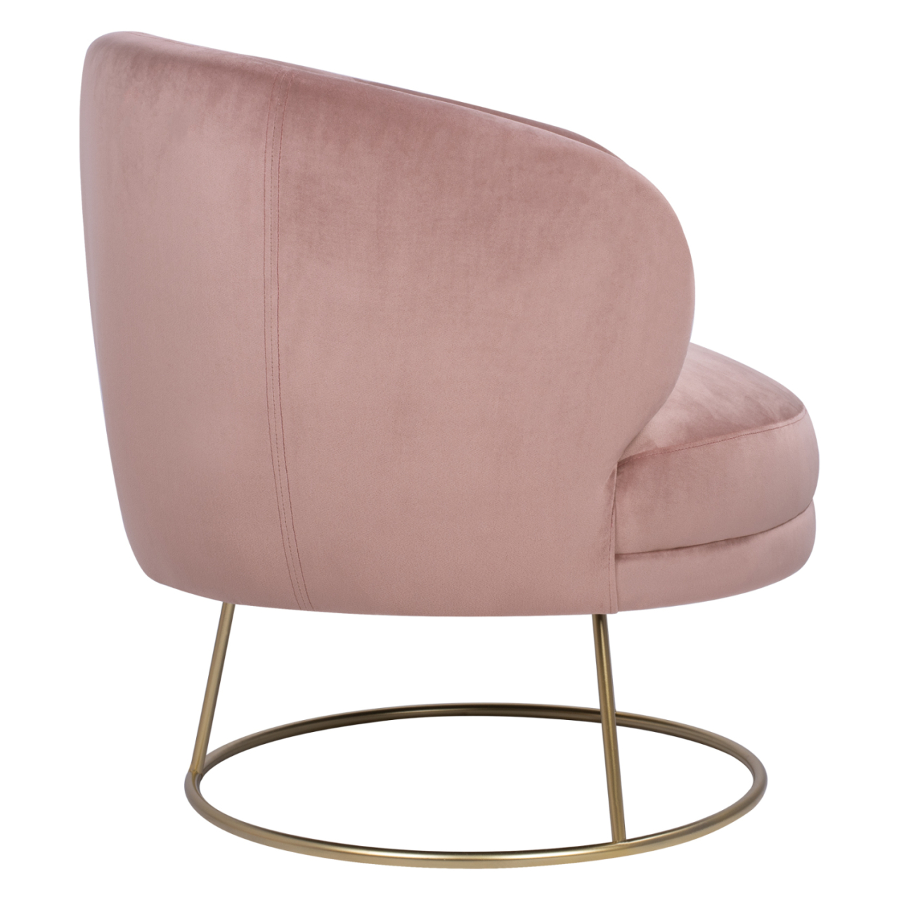 VELVET ARMCHAIR ARIEN HM8403.02 DUSTY PINK, GOLDEN BASE 80x75x82cm [4]