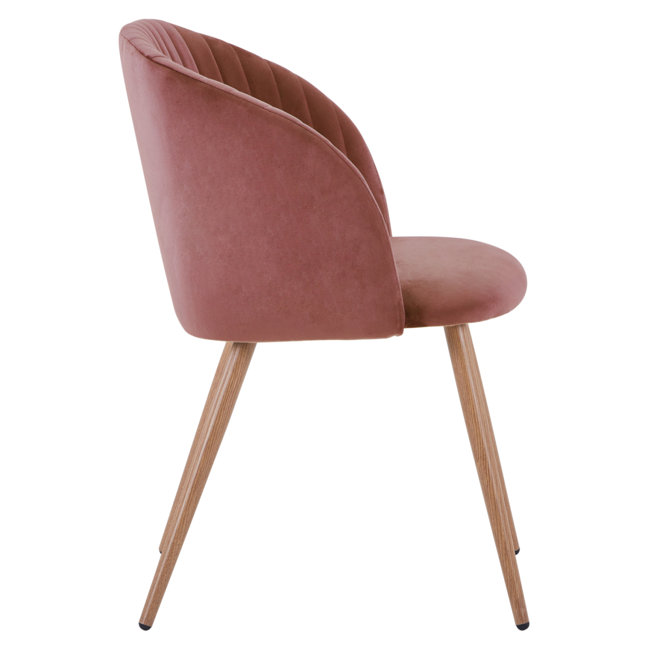 VELVET ARMCHAIR LEAH IN DUSTY PINK WITH METALLIC LEGS s HM8543.02 51x58x80 cm [4]