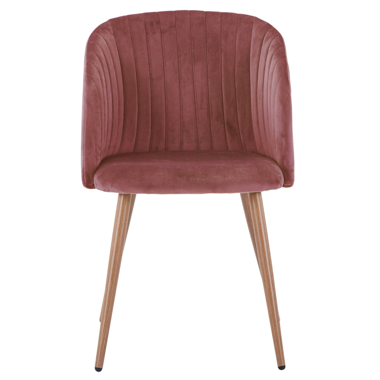 VELVET ARMCHAIR LEAH IN DUSTY PINK WITH METALLIC LEGS s HM8543.02 51x58x80 cm [3]