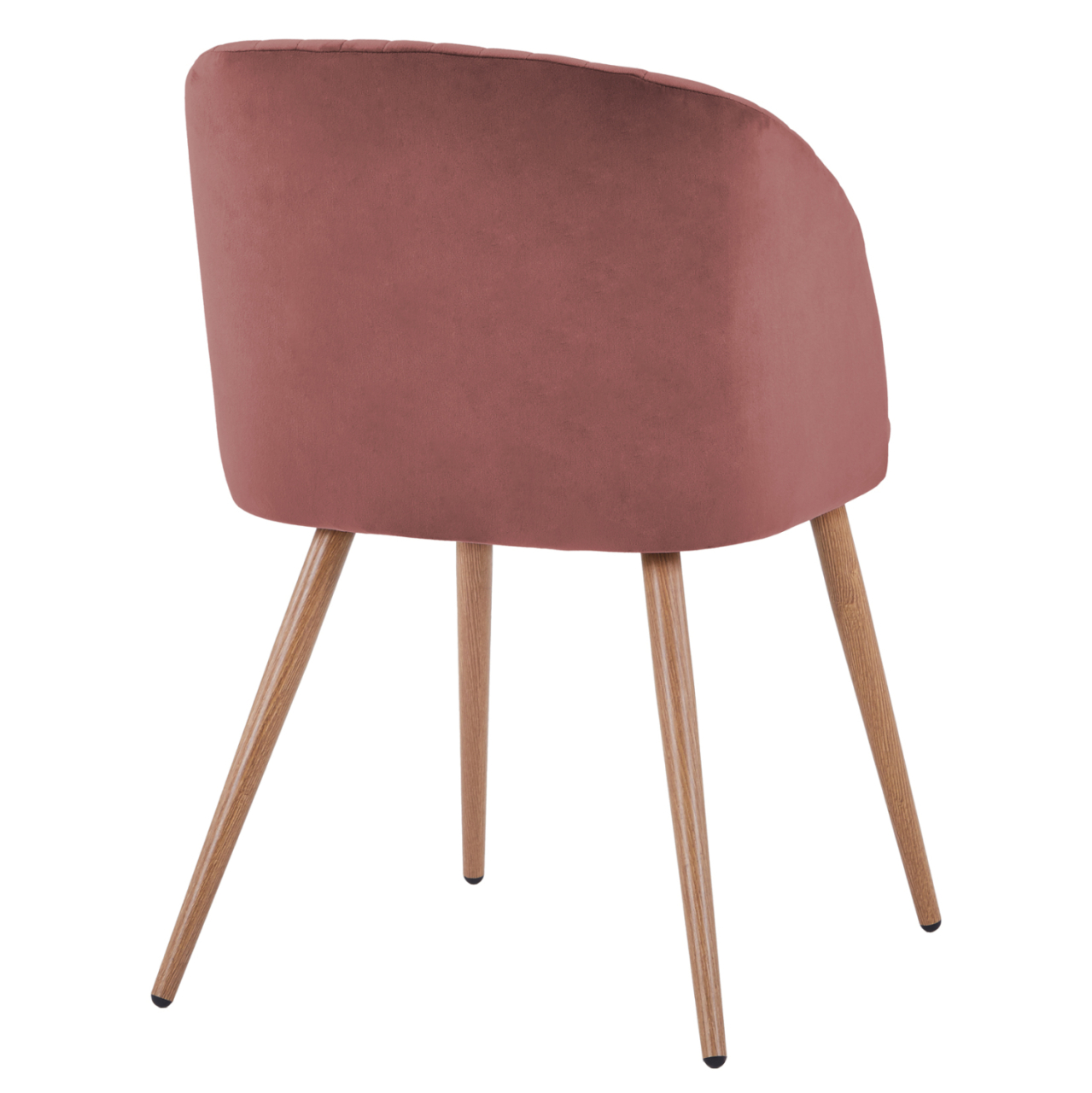 VELVET ARMCHAIR LEAH IN DUSTY PINK WITH METALLIC LEGS s HM8543.02 51x58x80 cm [5]