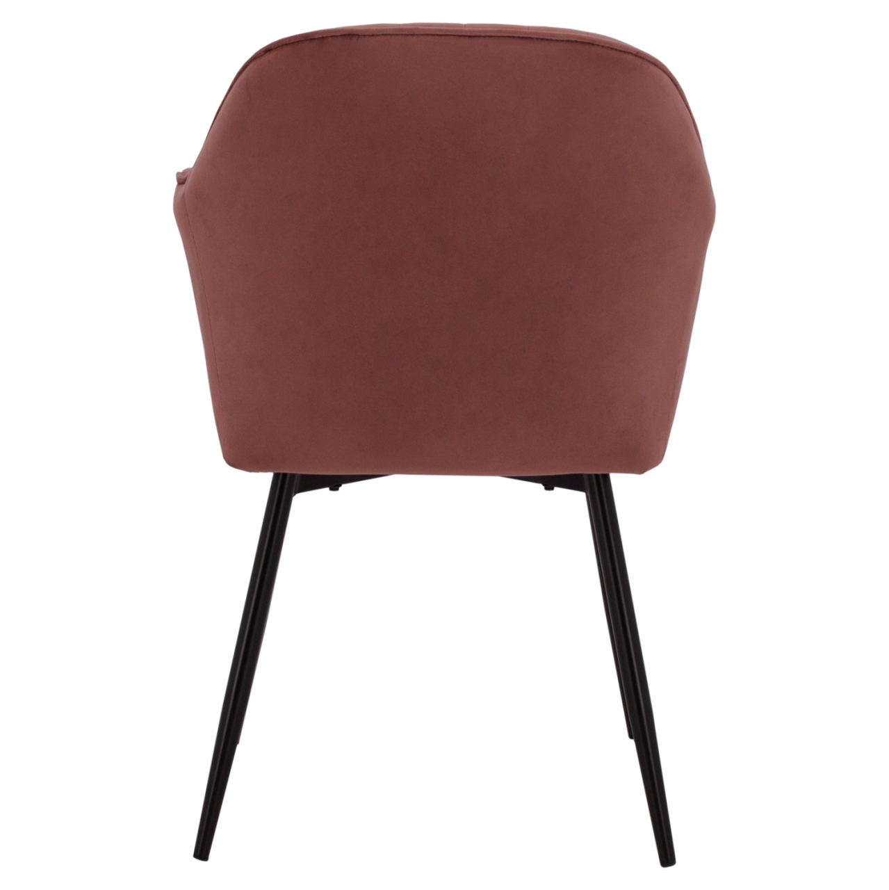 VELVET ARMCHAIR SAWYER IN DUSTY PINK WITH BLACK LEGS HM8523.12 53x60x76cm [6]