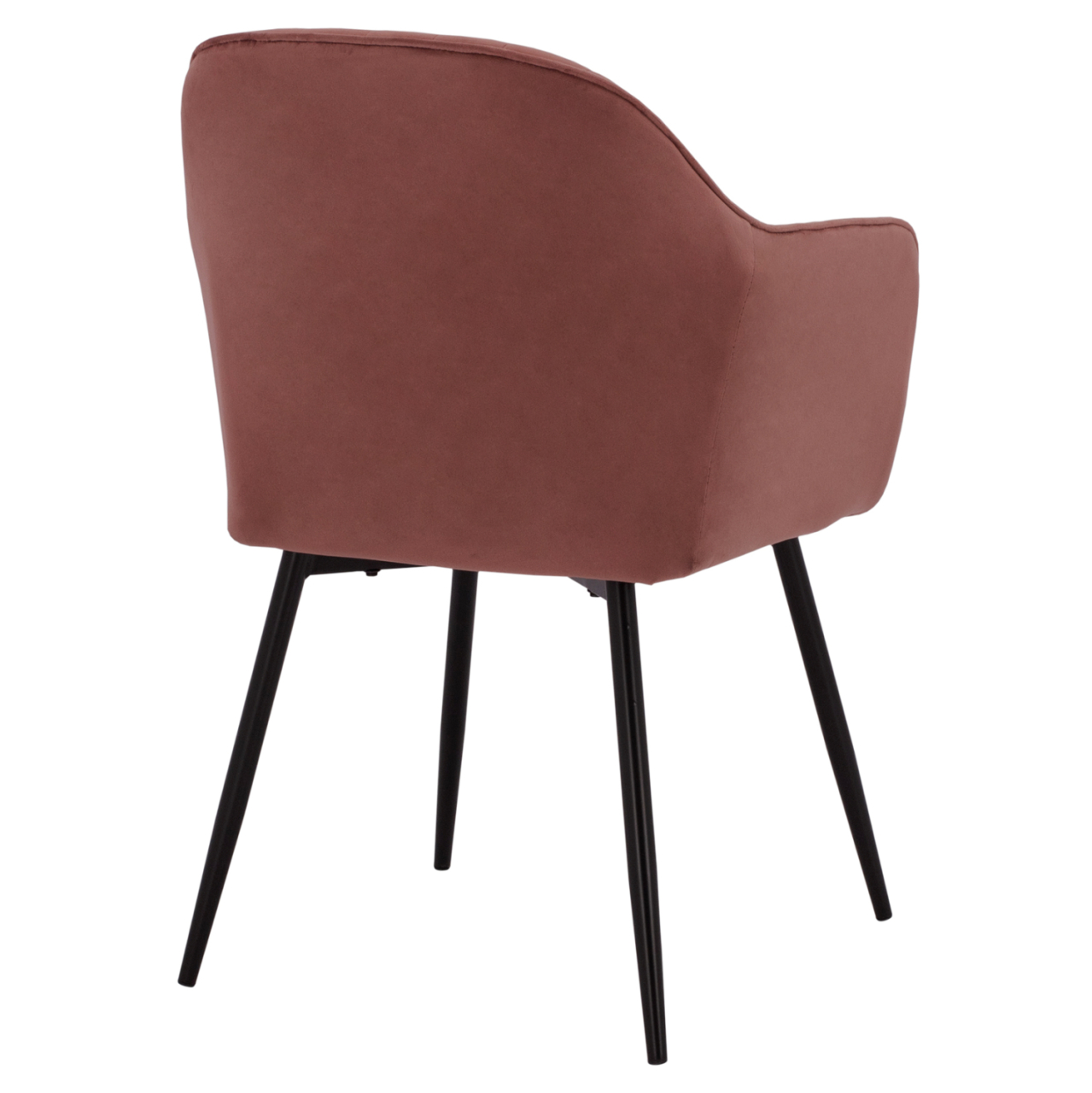 VELVET ARMCHAIR SAWYER IN DUSTY PINK WITH BLACK LEGS HM8523.12 53x60x76cm [5]