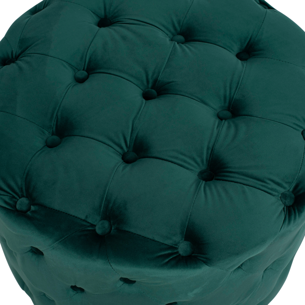 Velvet stool Kassie HM8406.03 cypress green color Chesterfield type ''60x43cm [6]