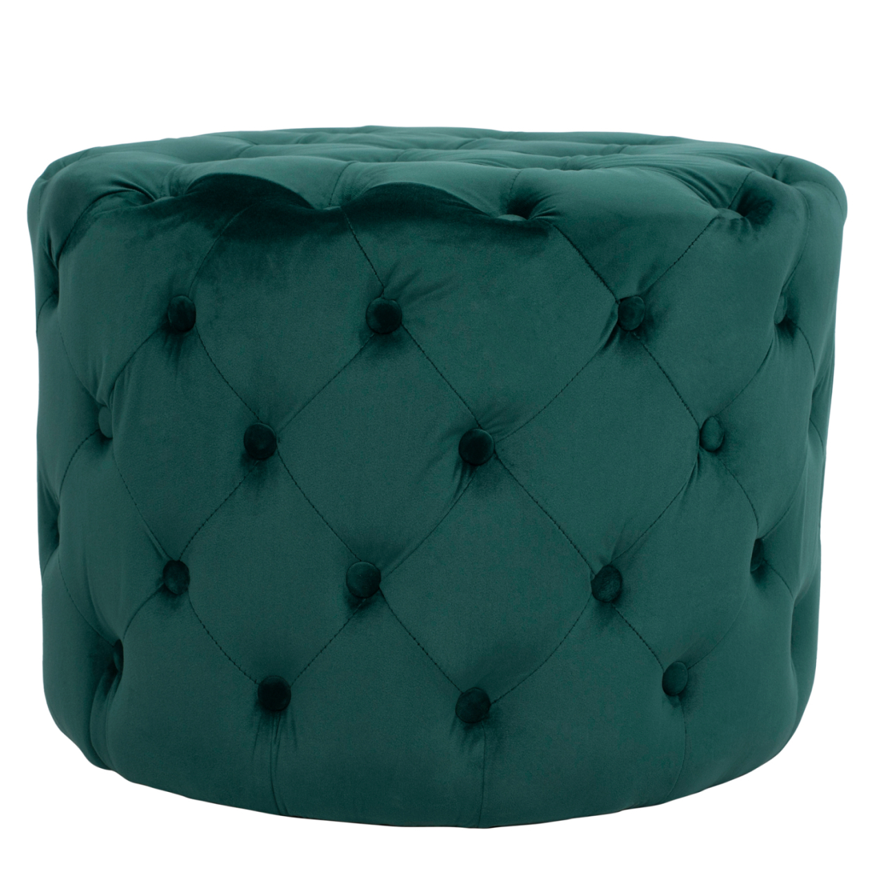 Velvet stool Kassie HM8406.03 cypress green color Chesterfield type ''60x43cm [3]