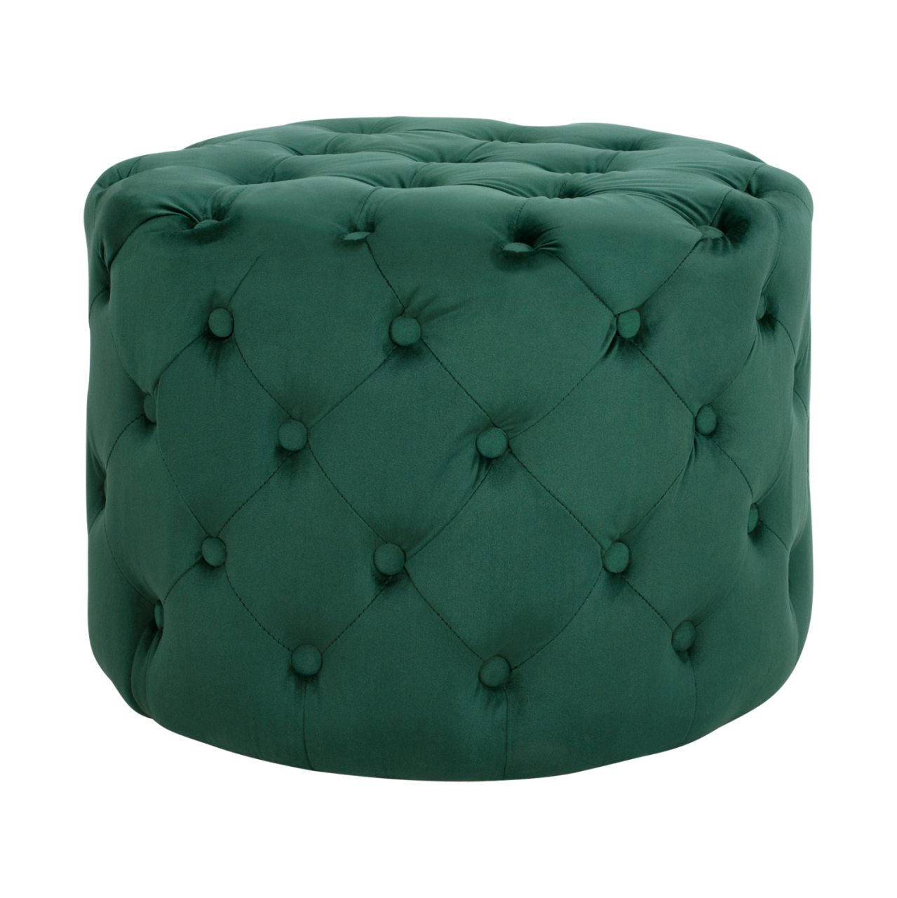 Velvet stool Kassie HM8406.03 cypress green color Chesterfield type ''60x43cm [1]