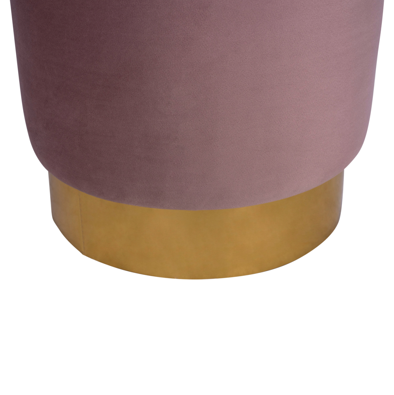 Velvet stool Levy HM8408.02 in rotten apple color with gold base ''35x43cm [5]
