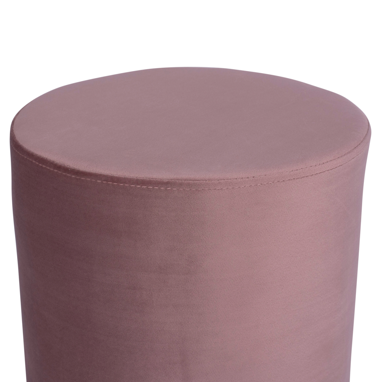 Velvet stool Levy HM8408.02 in rotten apple color with gold base ''35x43cm [4]