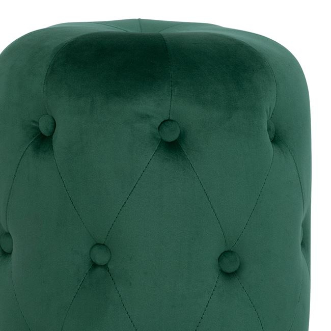 Velvet stool Torrie HM8405.03 cypress green color with gold base ''37x46cm [4]