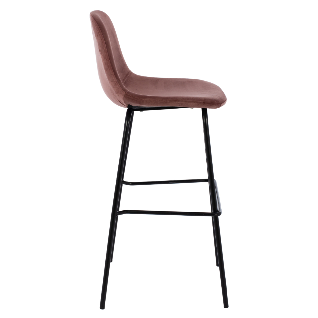 VINCENT STOOL VELVET DUSTY PINK AND METAL FRAME HM8579.12 56,5Χ47Χ106 cm. [4]