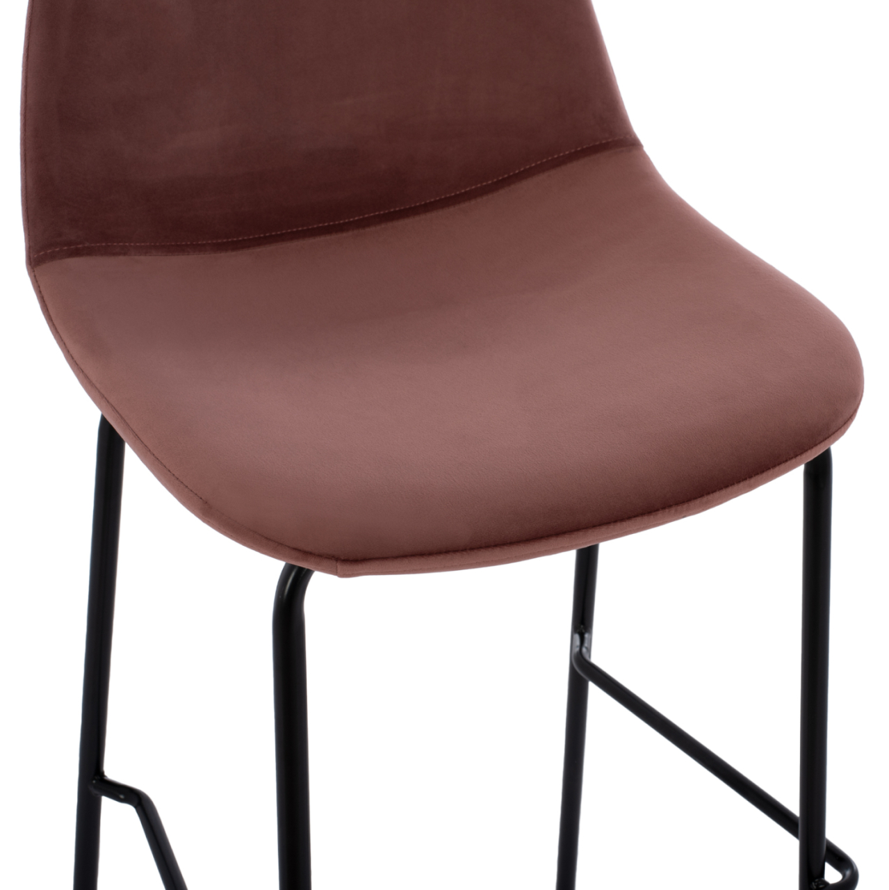 VINCENT STOOL VELVET DUSTY PINK AND METAL FRAME HM8579.12 56,5Χ47Χ106 cm. [8]