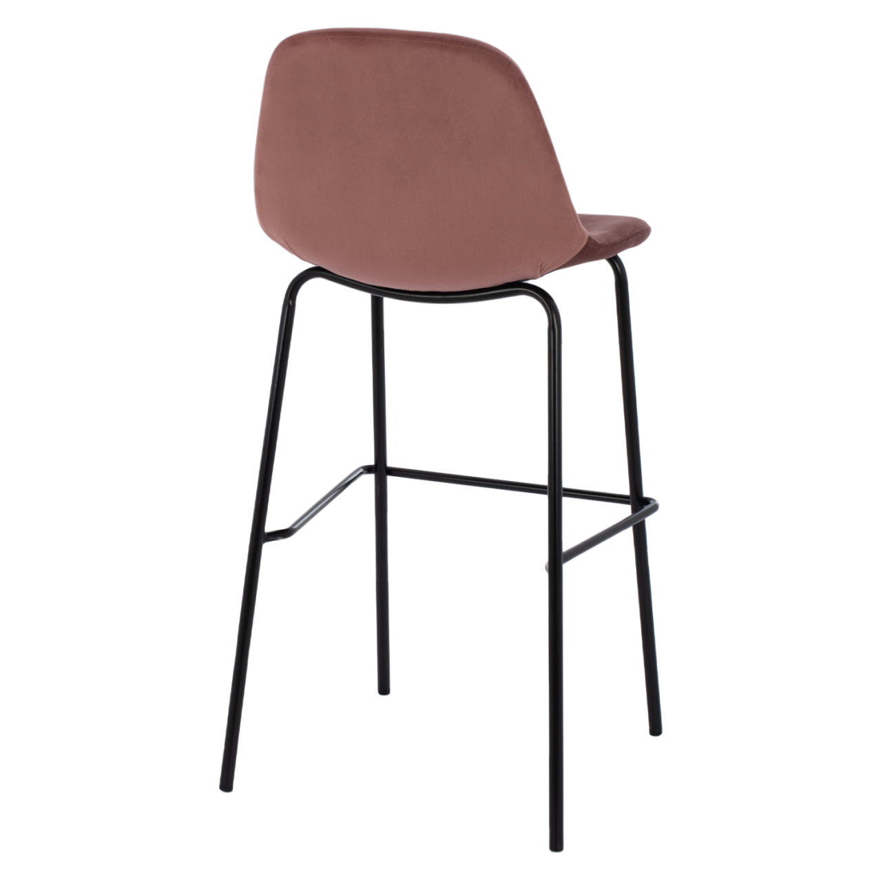 VINCENT STOOL VELVET DUSTY PINK AND METAL FRAME HM8579.12 56,5Χ47Χ106 cm. [5]