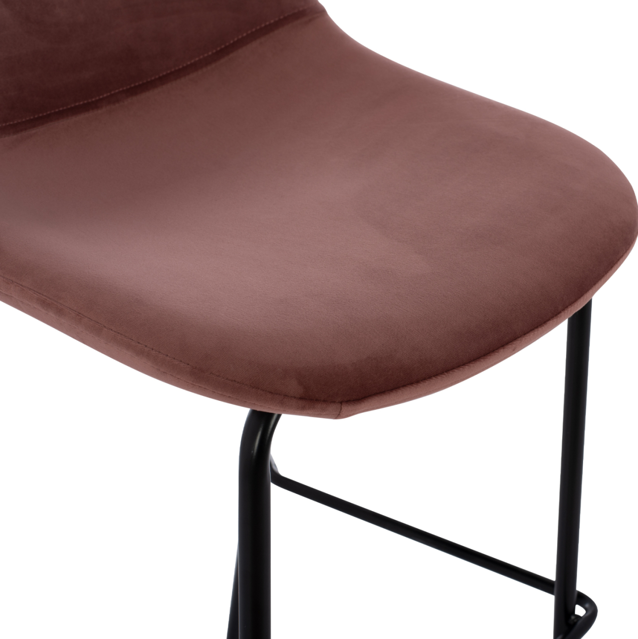 VINCENT STOOL VELVET DUSTY PINK AND METAL FRAME HM8579.12 56,5Χ47Χ106 cm. [9]