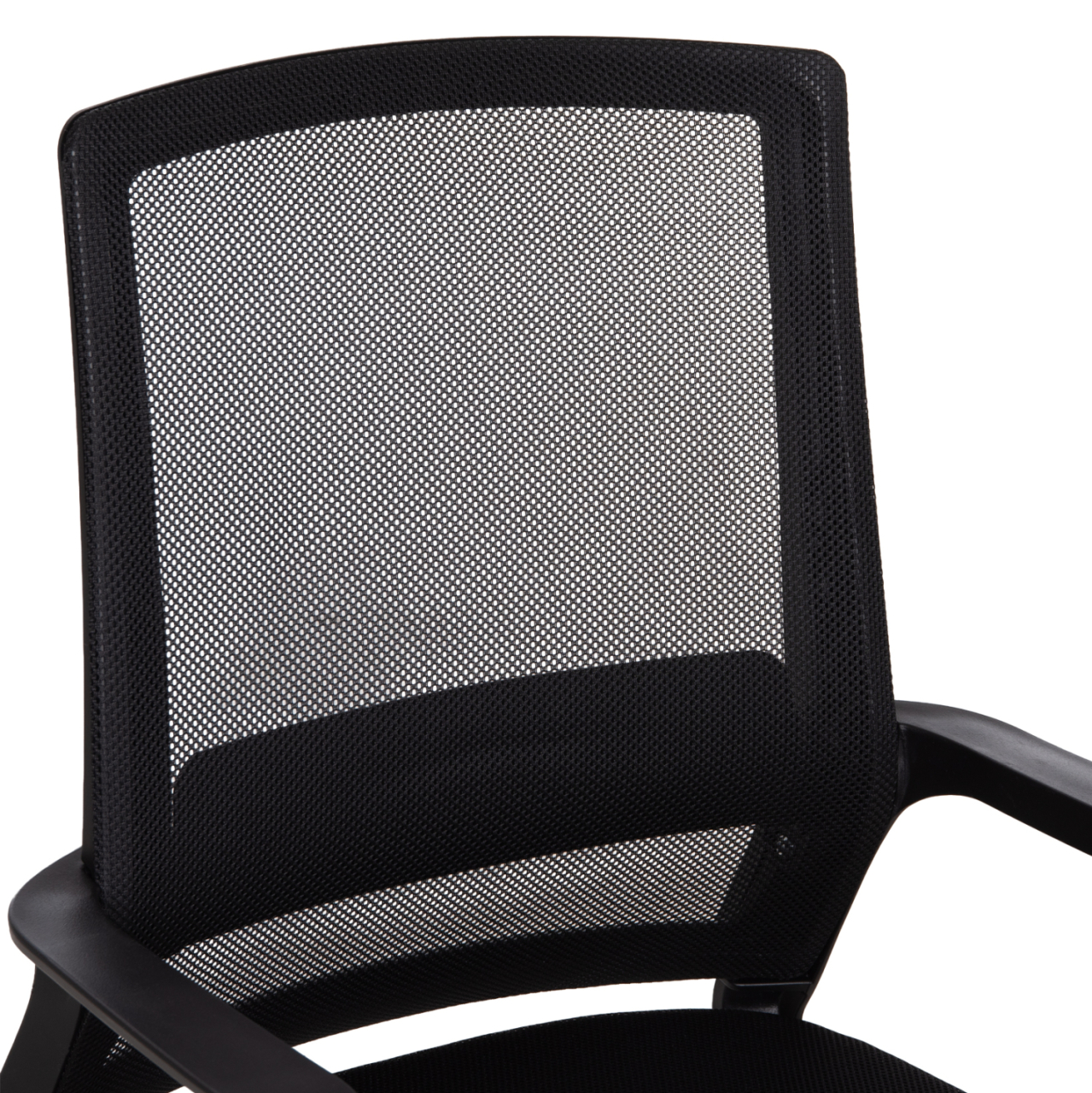 VISITOR'S CHAIR CASTER HM1228.01 METAL-PP-MESH FABRIC-- BLACK 46x52x94Hcm. [7]