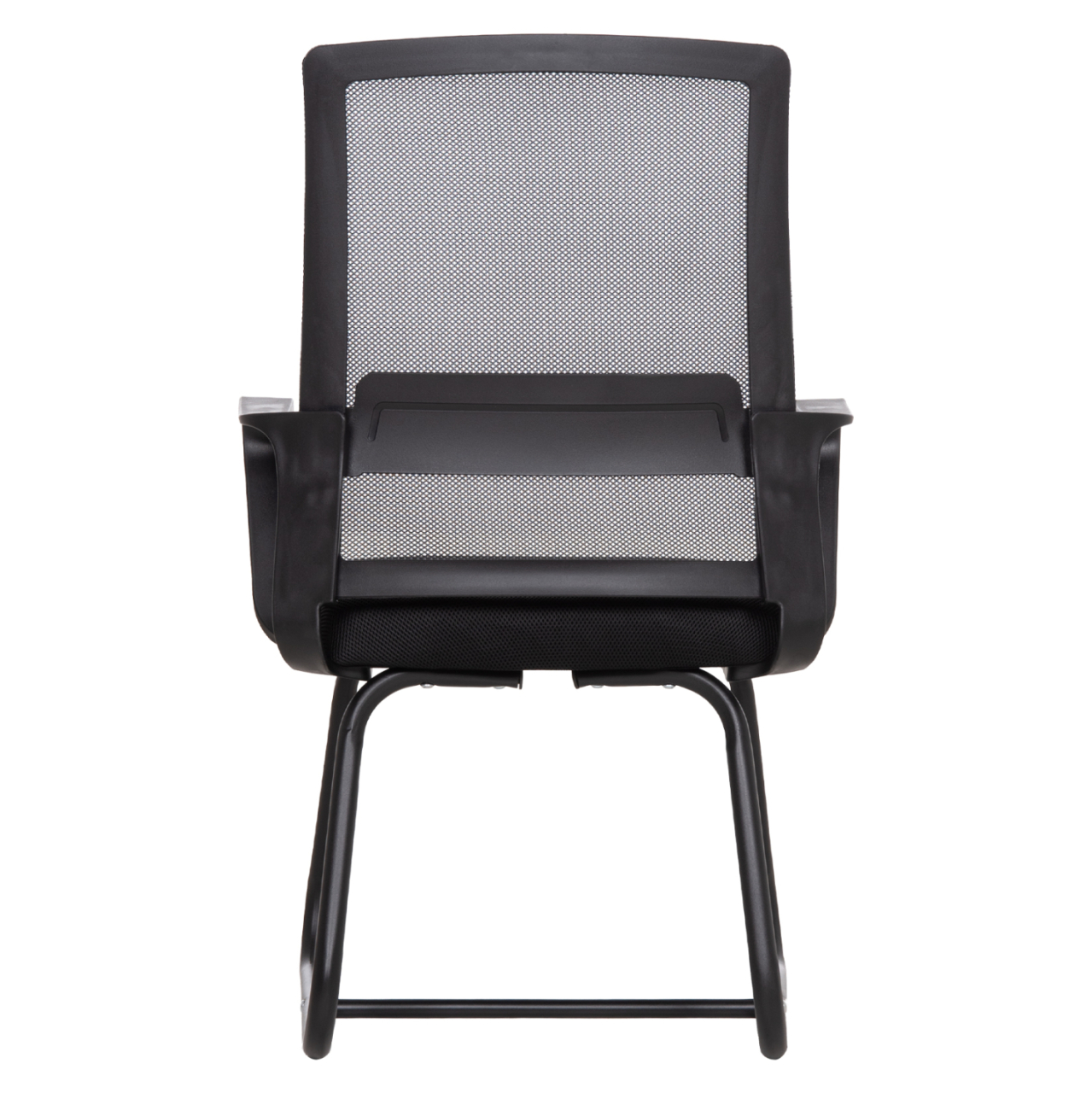 VISITOR'S CHAIR CASTER HM1228.01 METAL-PP-MESH FABRIC-- BLACK 46x52x94Hcm. [6]