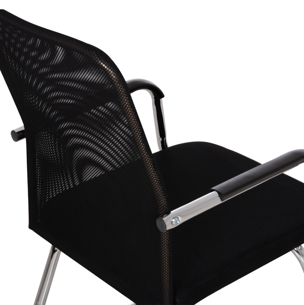 VISITOR'S CHAIR STED HM1232.01 BLACK MESH--CHROMED LEGS/ARMS 55x59x89Hcm [10]
