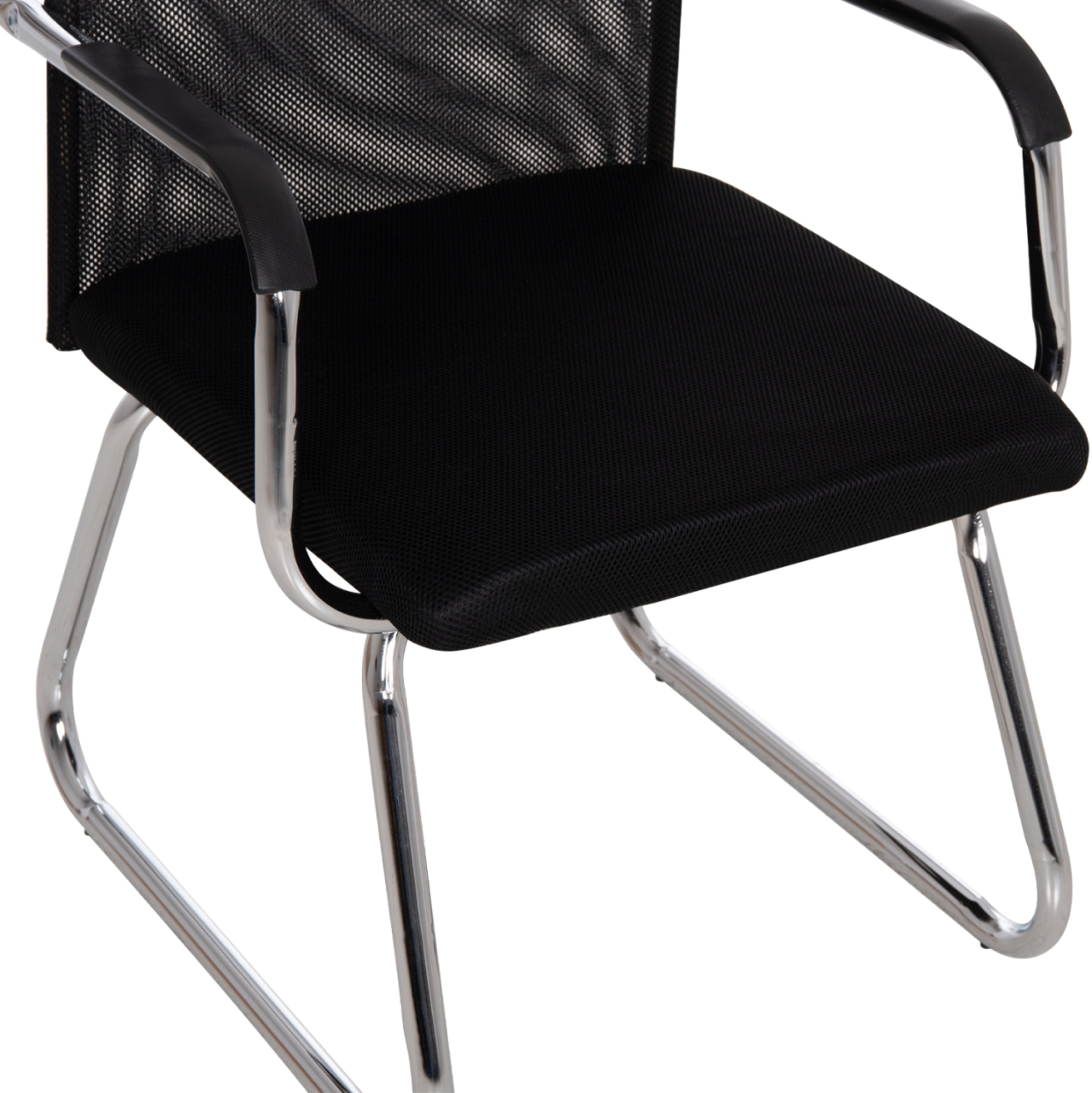 VISITOR'S CHAIR STED HM1232.01 BLACK MESH--CHROMED LEGS/ARMS 55x59x89Hcm [8]