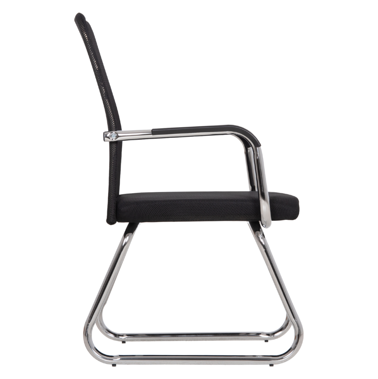 VISITOR'S CHAIR STED HM1232.01 BLACK MESH--CHROMED LEGS/ARMS 55x59x89Hcm [4]