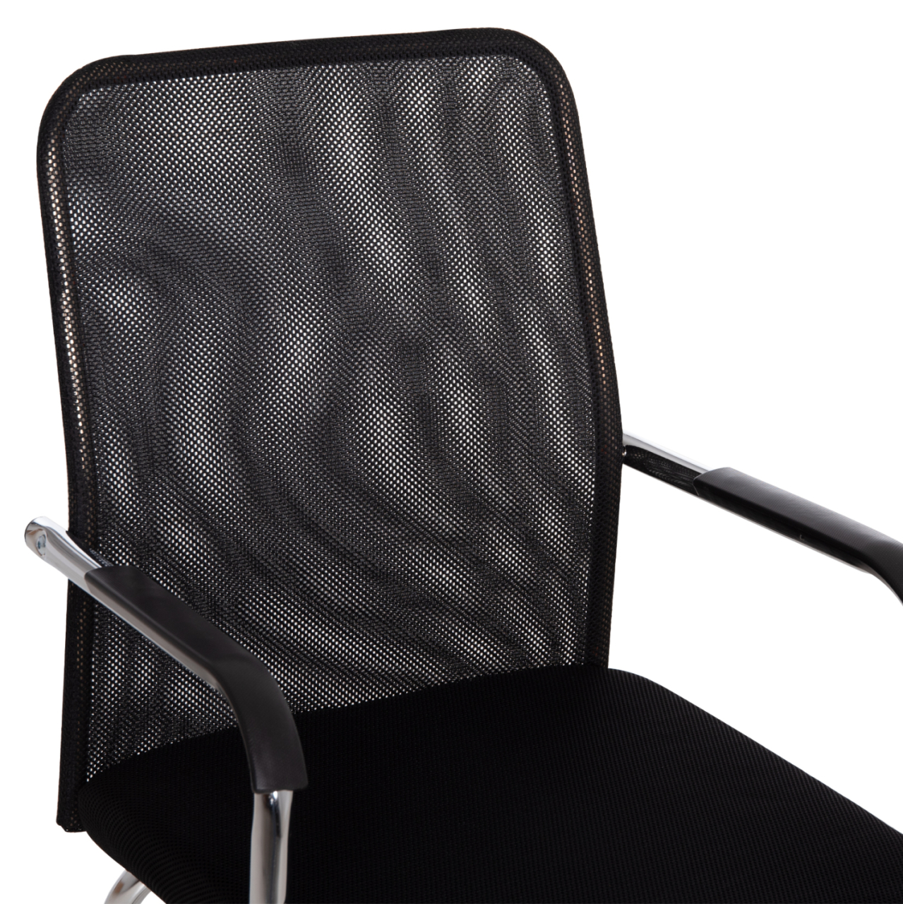 VISITOR'S CHAIR STED HM1232.01 BLACK MESH--CHROMED LEGS/ARMS 55x59x89Hcm [7]