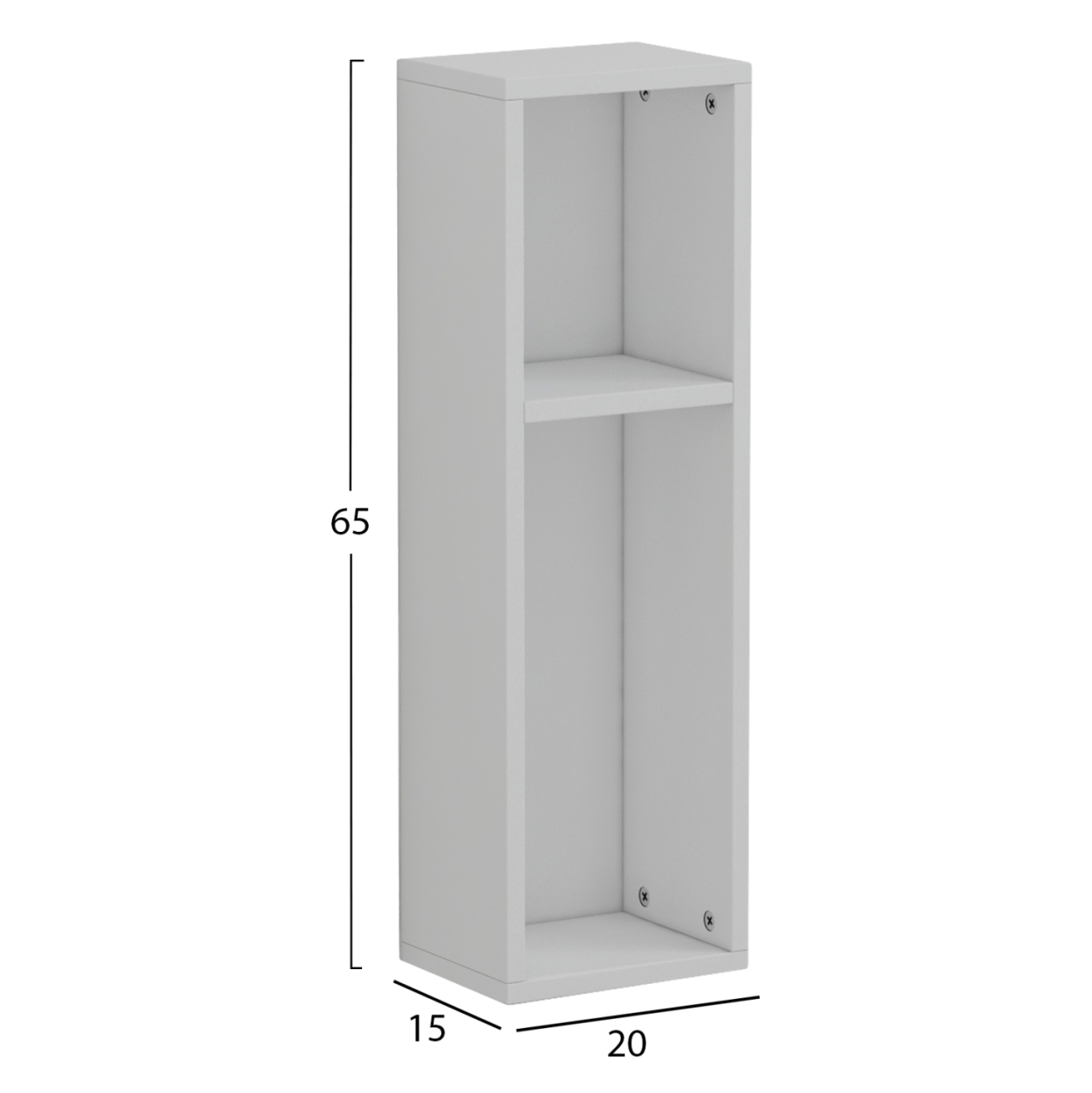 WALL BEDSIDE STAND BONEN HM8936.11 MELAMINE IN WHITE 20x15x65Hcm. [2]
