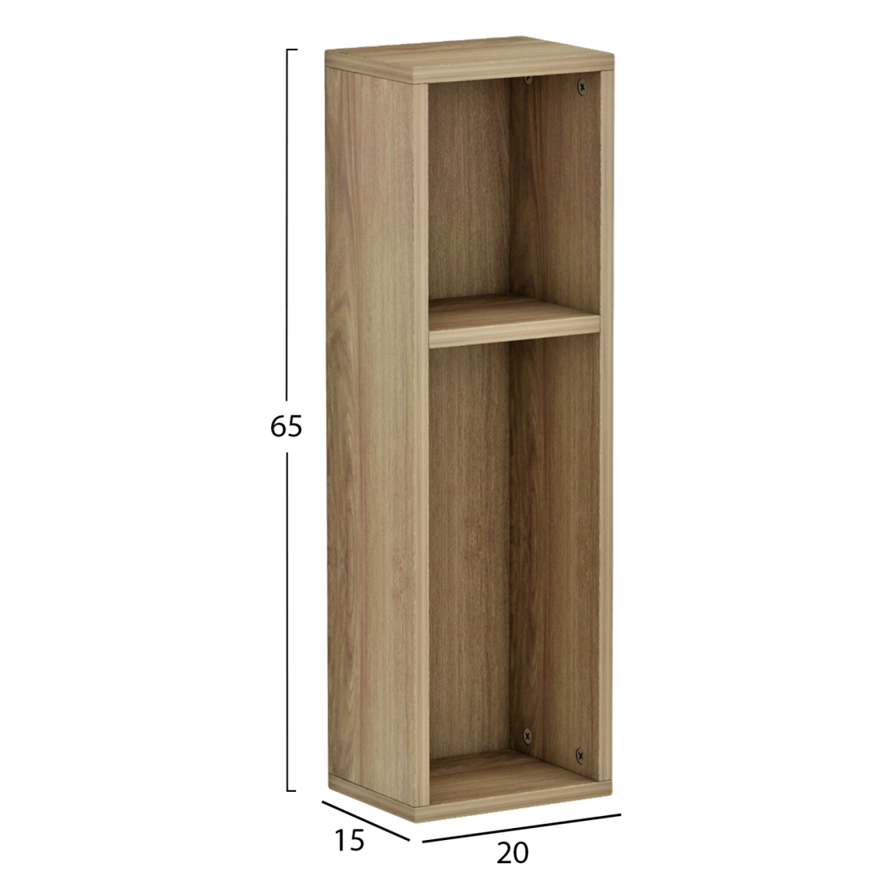 WALL BEDSIDE STAND BONEN HM9070.11 MELAMINE IN NATURAL 20x15x65Hcm. [2]