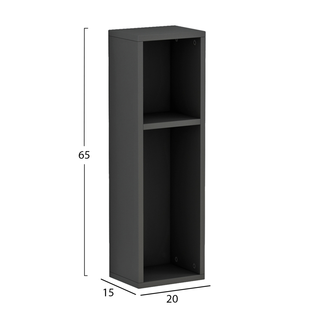 WALL BEDSIDE STAND BONEN HM9070.20 MELAMINE IN GREY 20x15x65Hcm. [2]