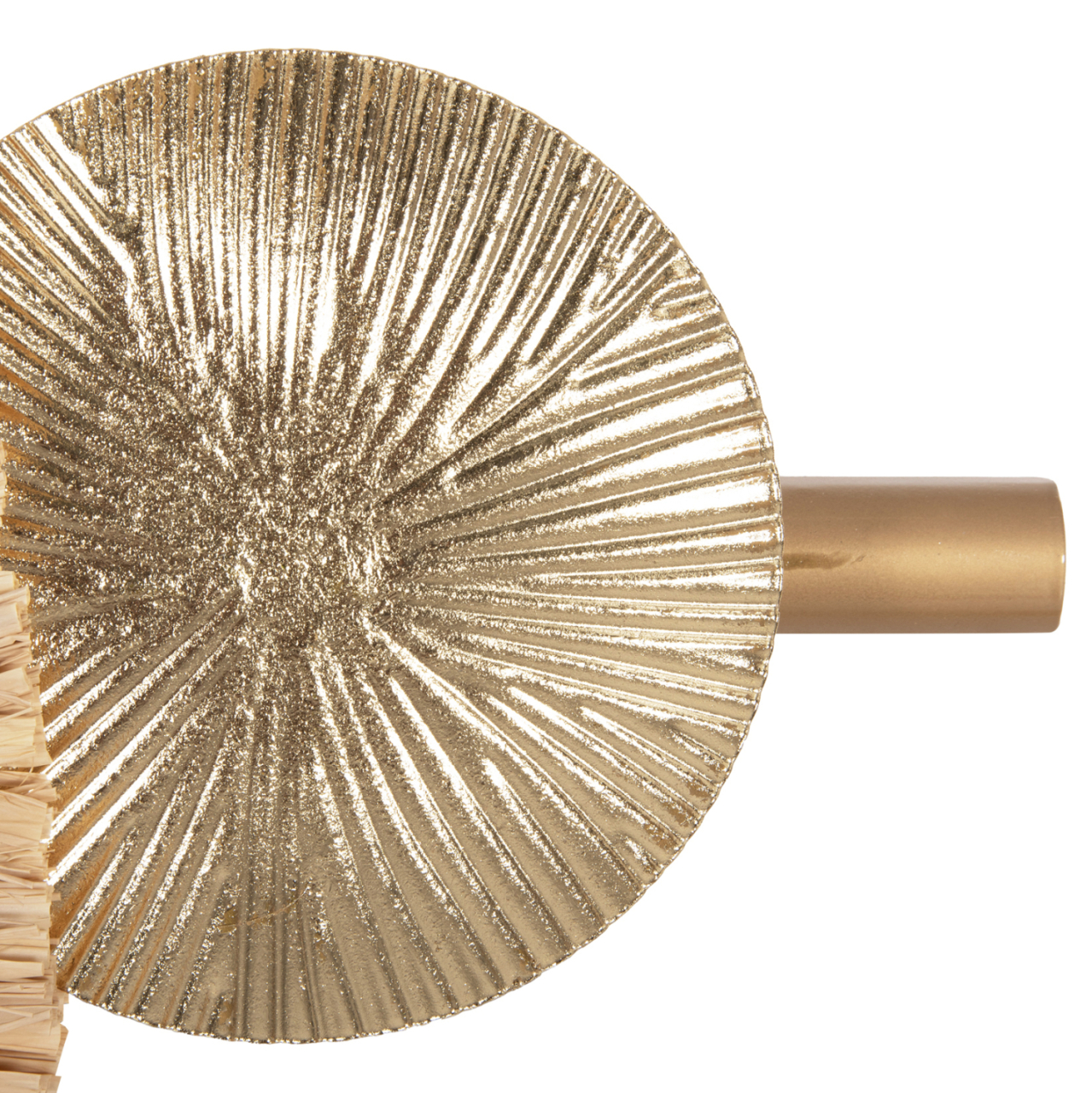 WALL CLOCK HM4200 METAL and RAFFIA FIBERS IN EARTH TONES 100x49Hcm. [5]