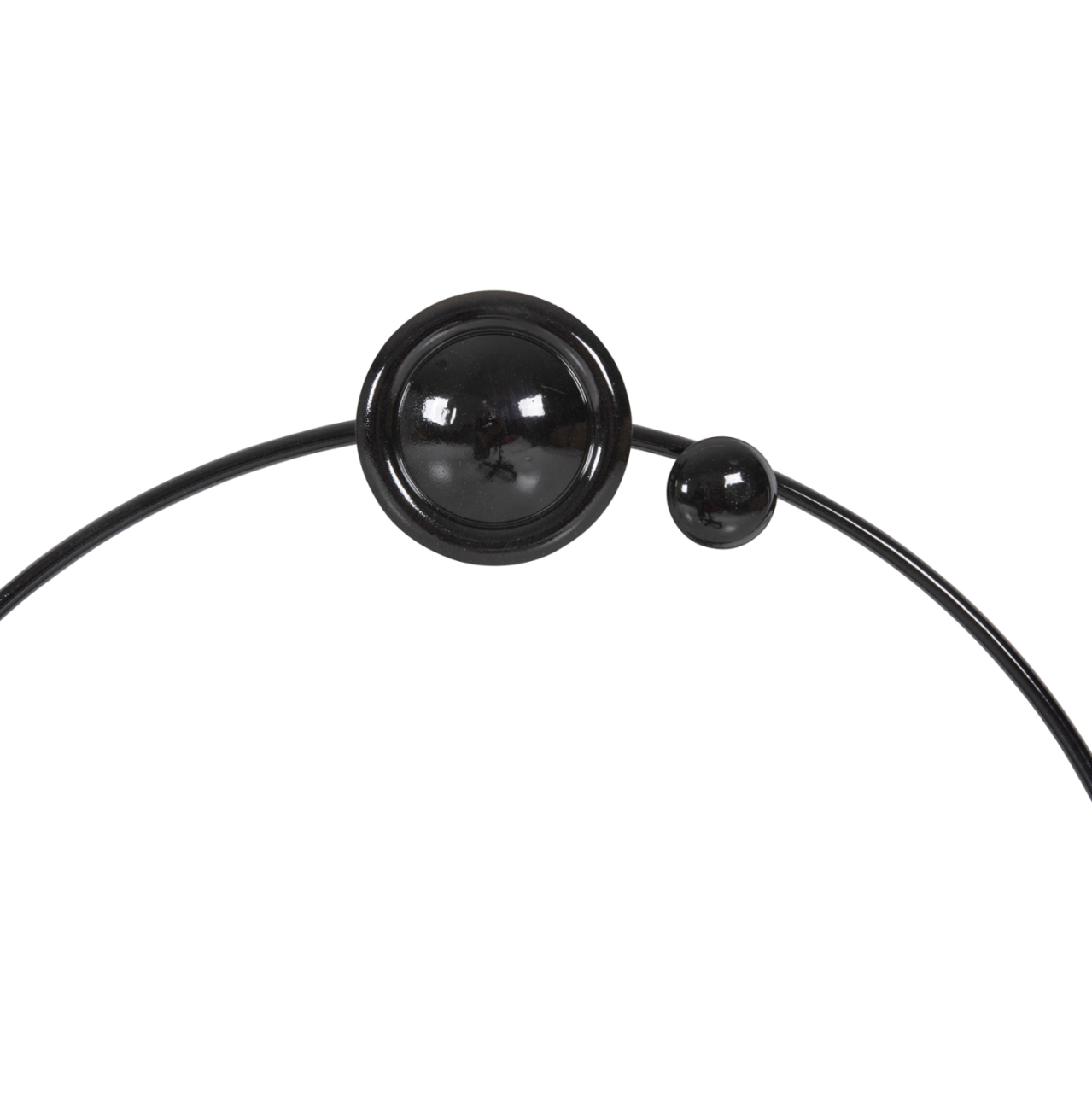 WALL CLOCK HM4204 METAL IN GOLD WITH BLACK POINTERS 50x63cm. [7]