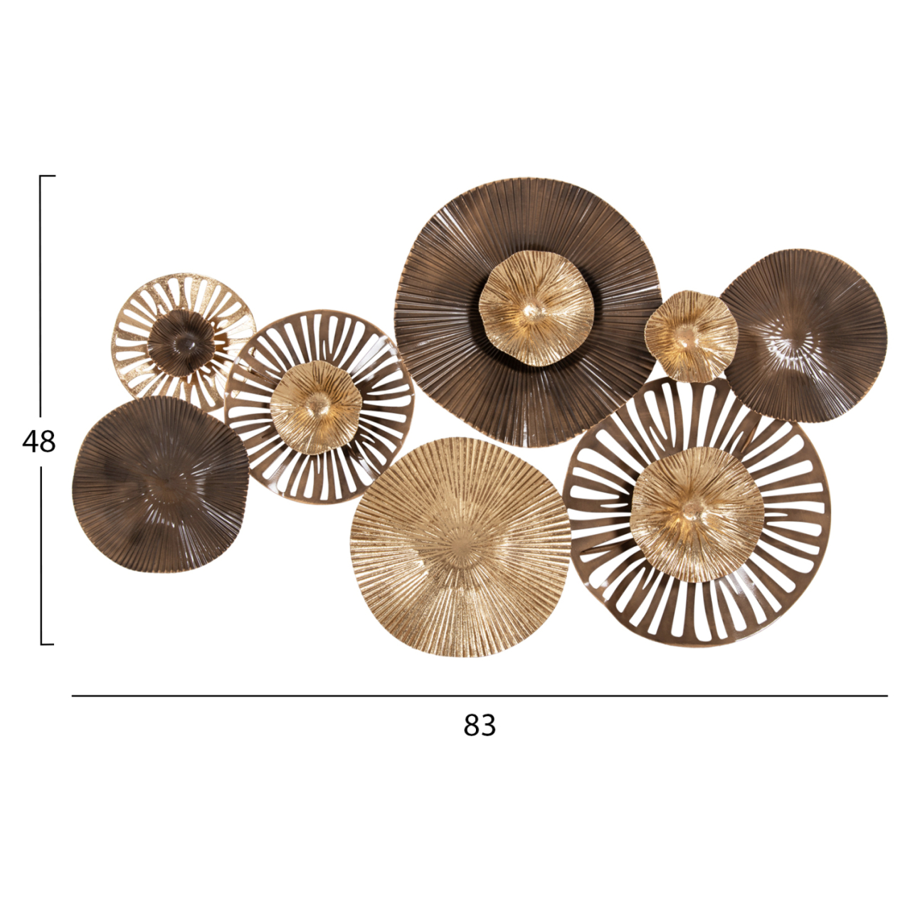 WALL DECOR HM4199 METAL IN EARTH TONES 83x48Hcm. [2]