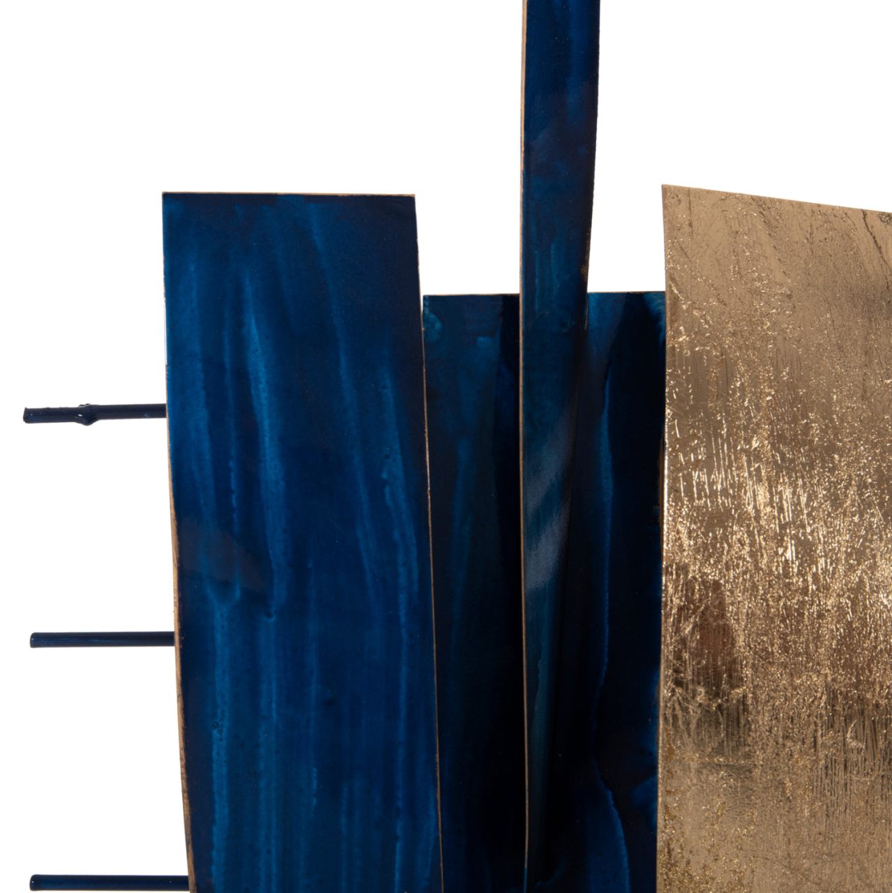 WALL DECOR HM4205 METAL IN BLUE - GOLD 90,5x50Hcm. [4]