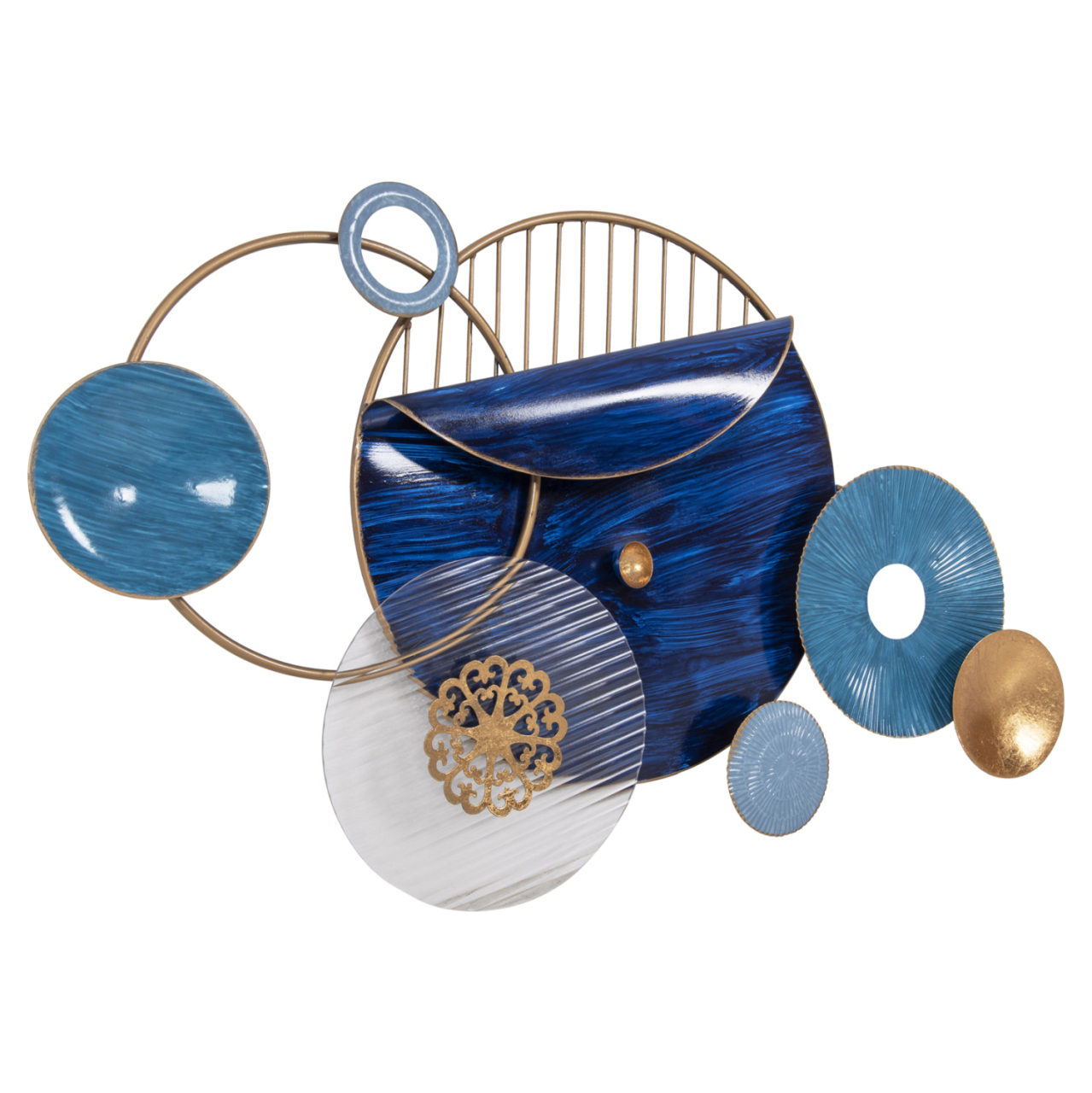 WALL DECOR HM4207 METAL IN BLUE COLORS 87x54 εκ. [3]