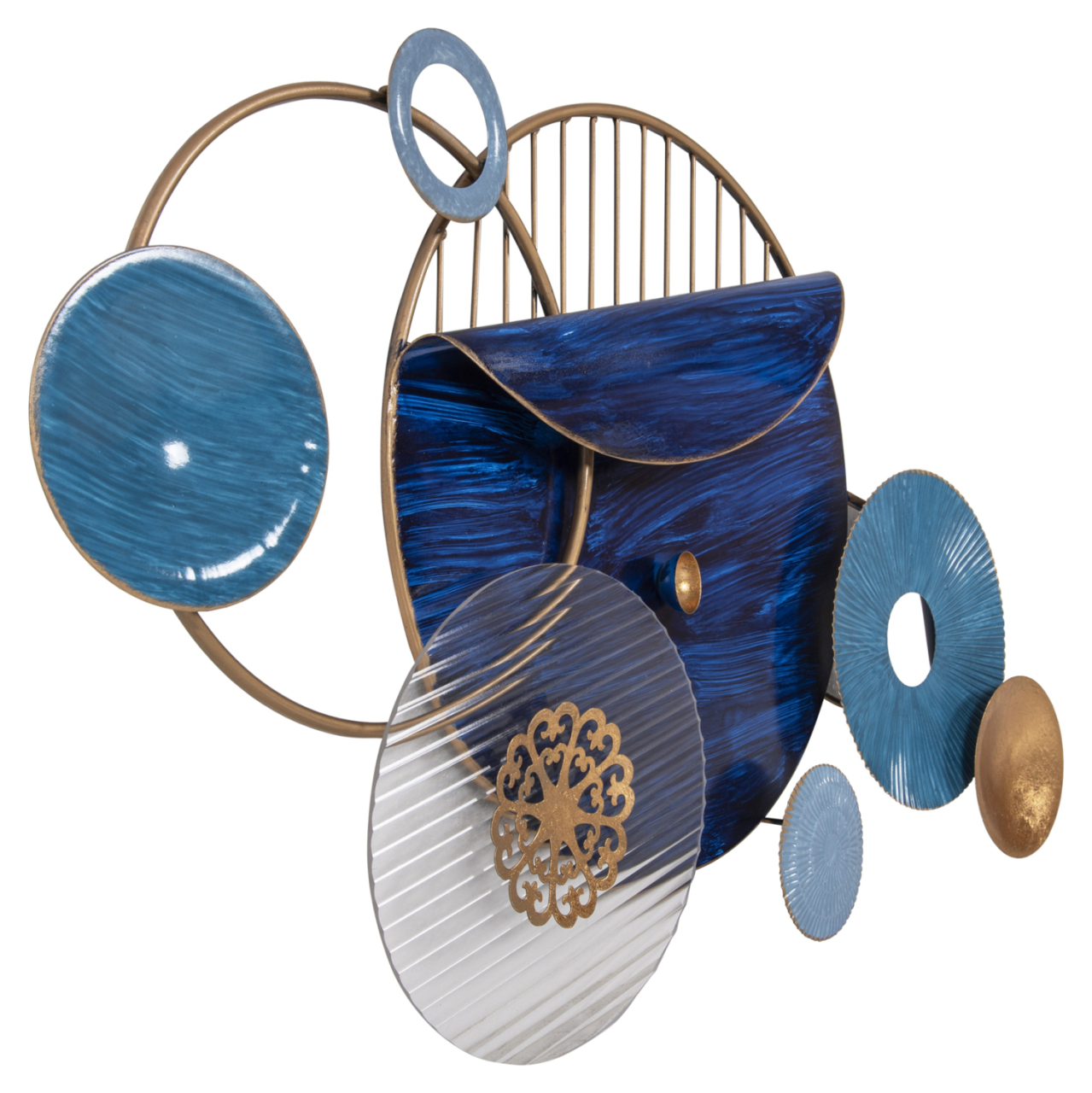 WALL DECOR HM4207 METAL IN BLUE COLORS 87x54 εκ. [4]