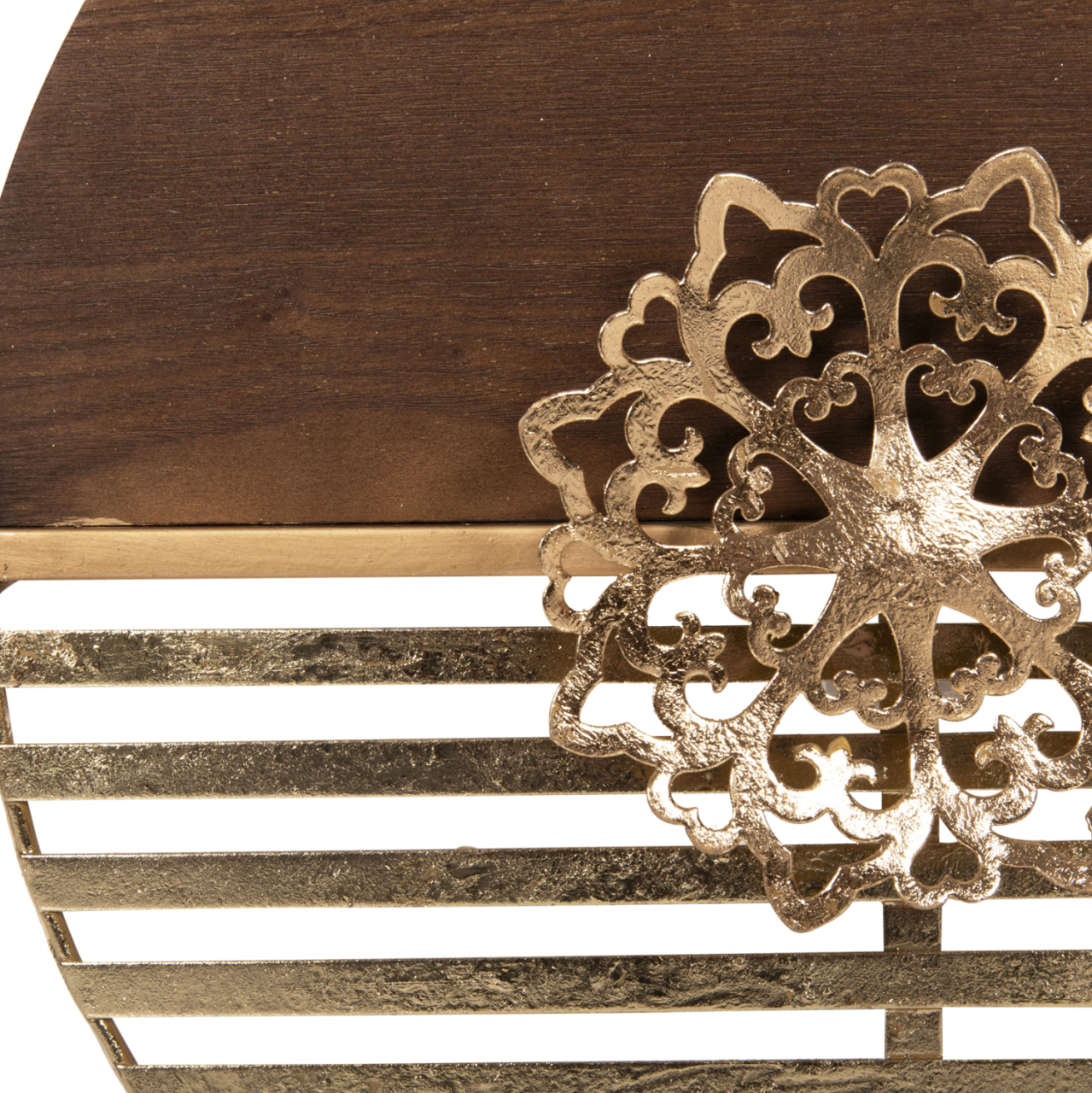 WALL DECOR HM4210 METAL IN BROWN-GOLD 125x39Hcm. [5]
