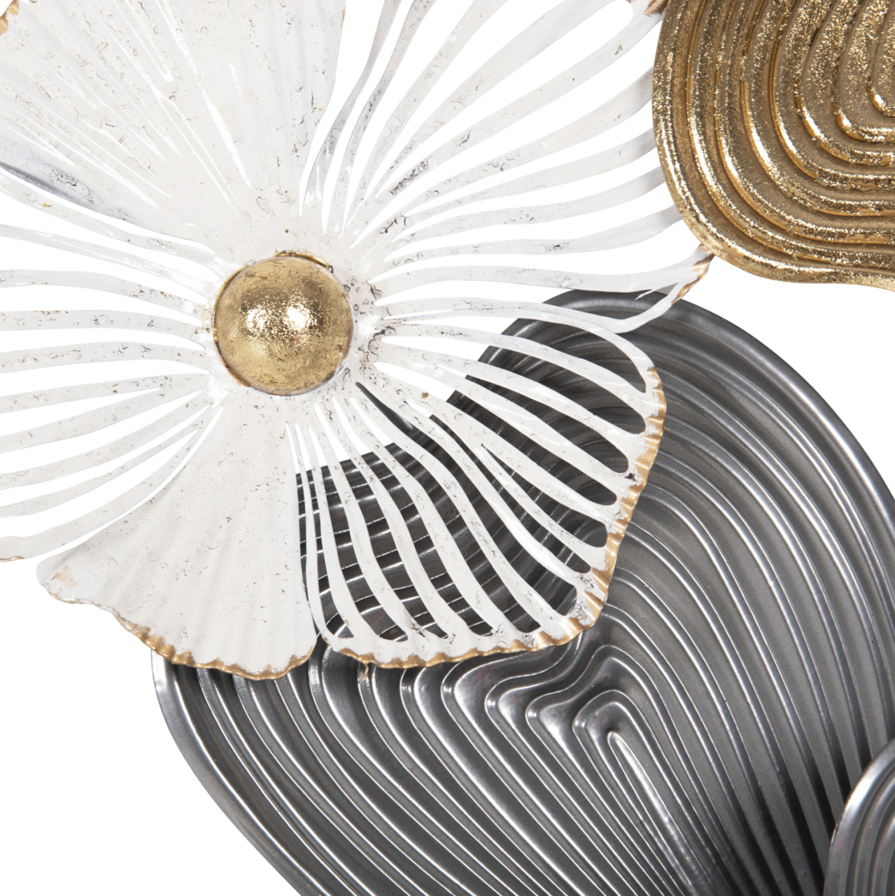 WALL DECOR HM4214 METAL IN WHITE-GREY-GOLD 51x7,5x120cm. [6]