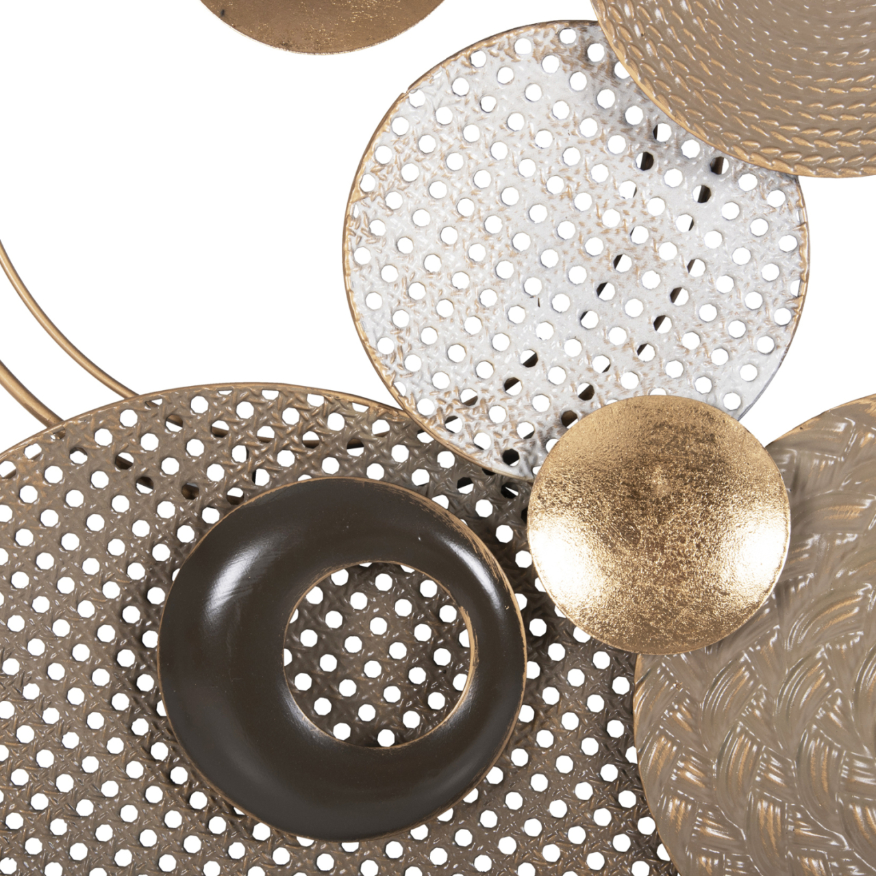WALL DECOR HM4215 METAL IN EARTH SUBTLE COLORS 60x5x122 cm. [6]