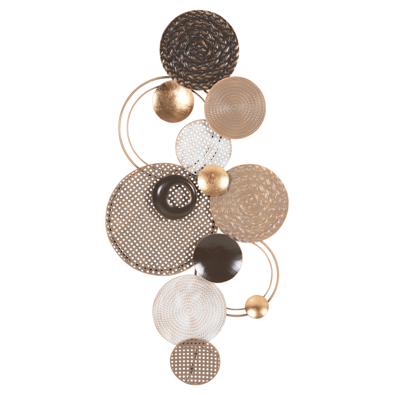 WALL DECOR HM4215 METAL IN EARTH SUBTLE COLORS 60x5x122 cm. [1]