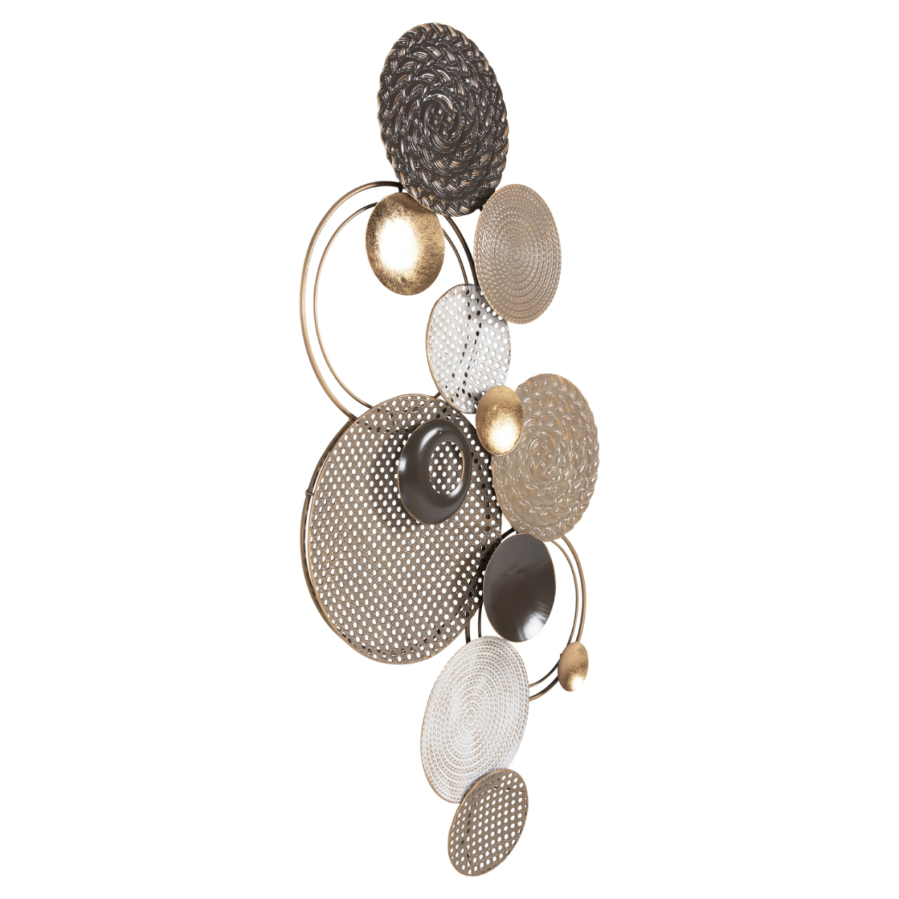 WALL DECOR HM4215 METAL IN EARTH SUBTLE COLORS 60x5x122 cm. [9]