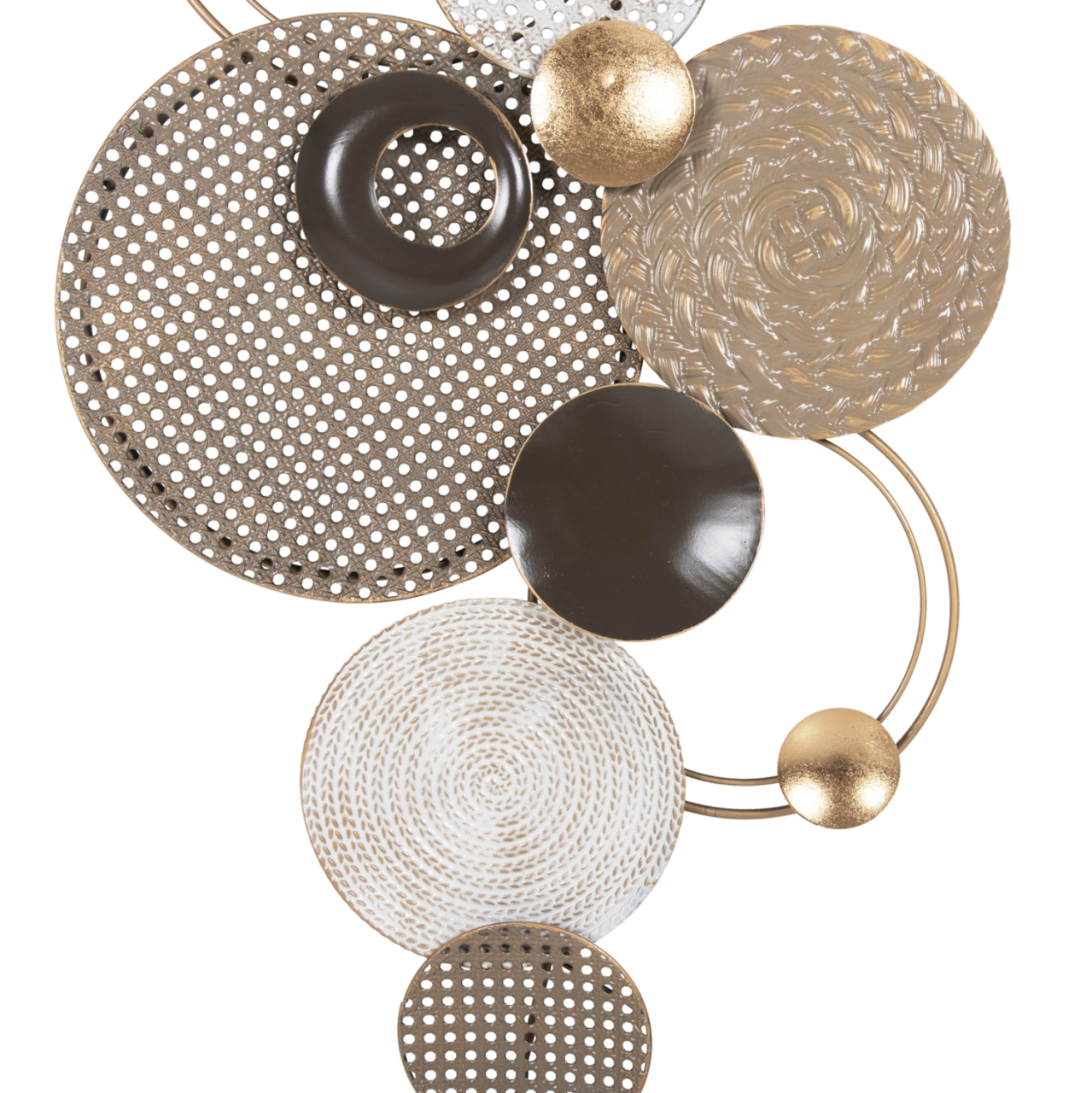WALL DECOR HM4215 METAL IN EARTH SUBTLE COLORS 60x5x122 cm. [4]